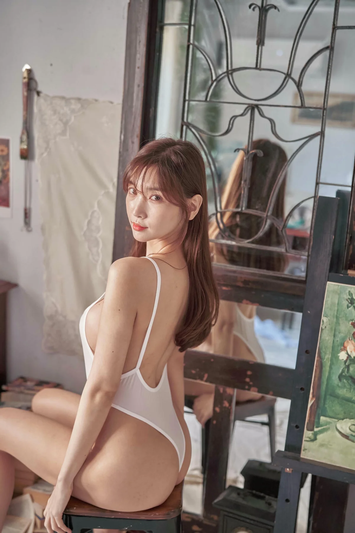 Patreon No.025  Leezy爆乳白色连体衣 - 1