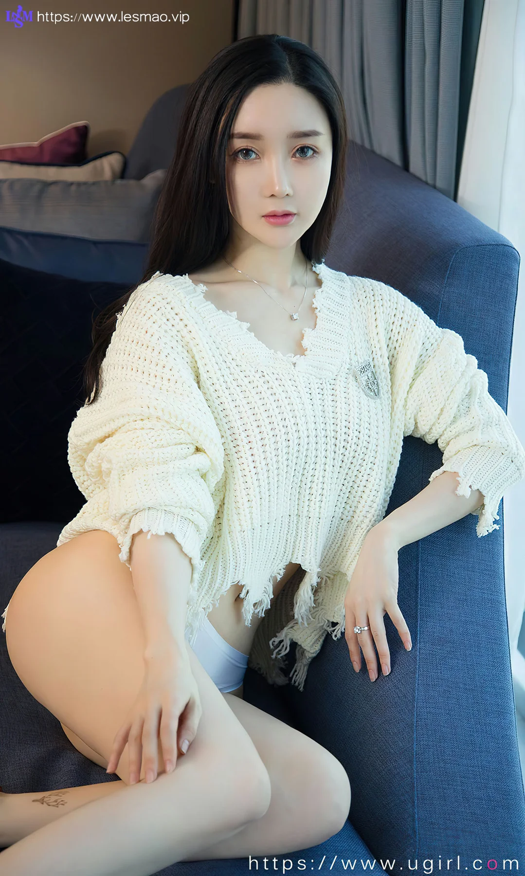 UGirls 爱尤物 No.2755  夏美 白色毛衣 - 5
