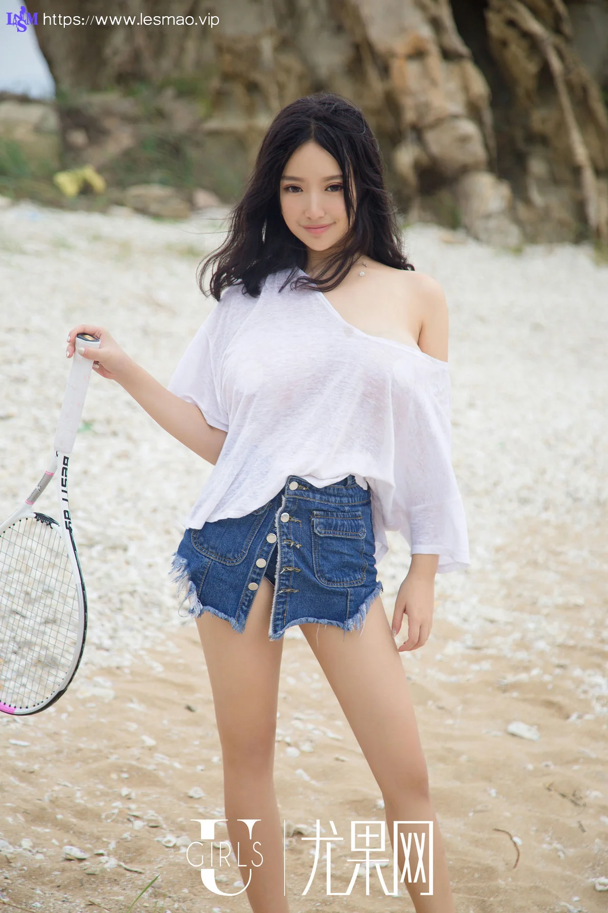 UGirls 尤果写真 No.T26 大胸妹倪叶藤和艾小青之风从海边来 - 2