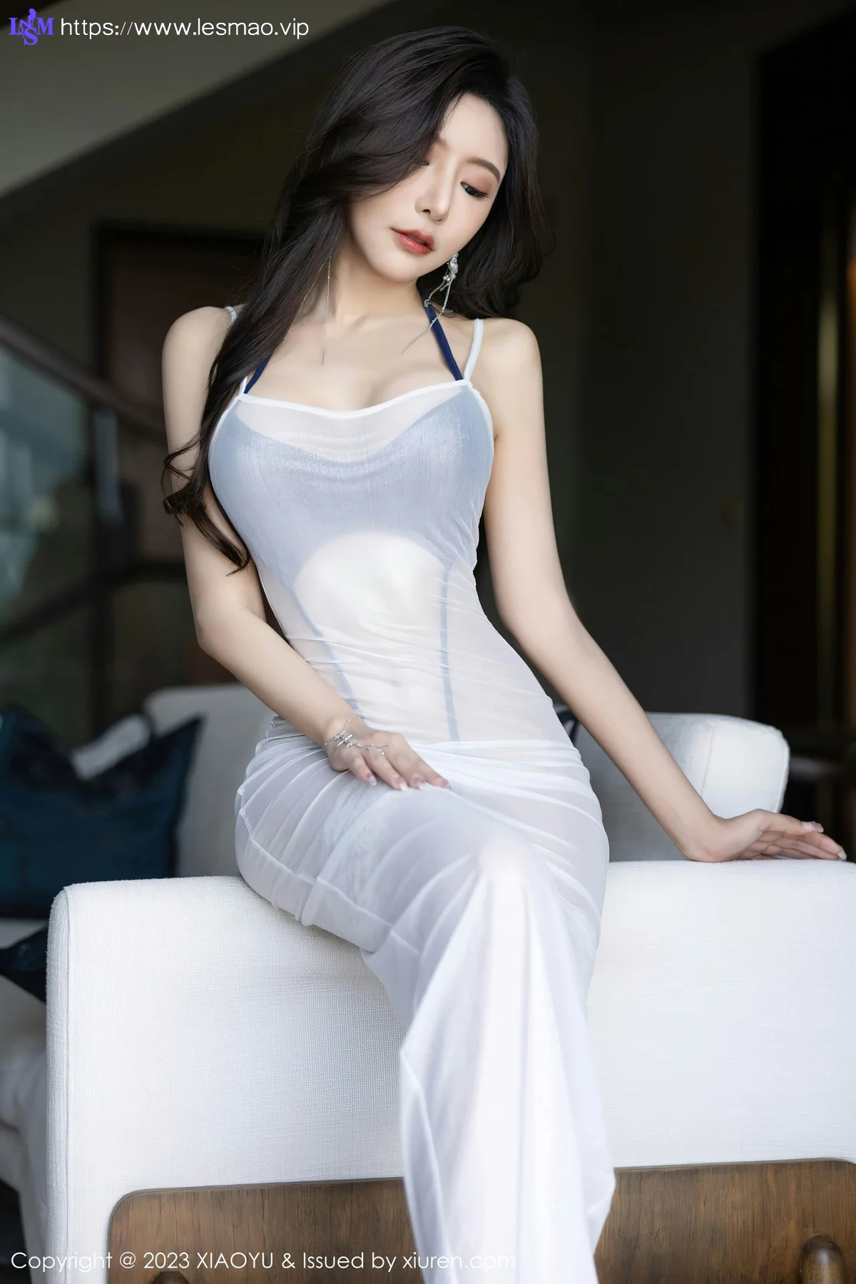 XIAOYU  语画界 Vol.1052  王馨瑶yanni 白色轻透连衣长裙贵州旅拍3 - 6