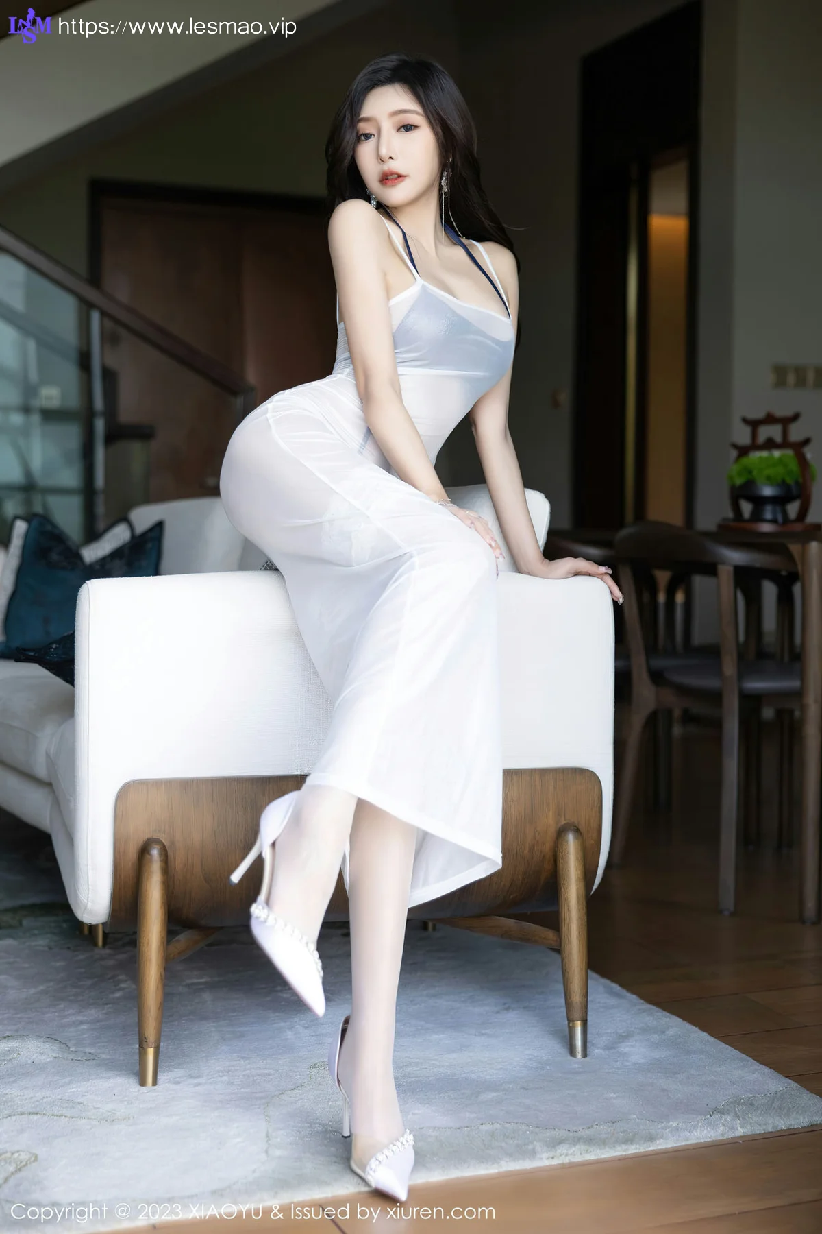 XIAOYU  语画界 Vol.1052  王馨瑶yanni 白色轻透连衣长裙贵州旅拍3 - 7