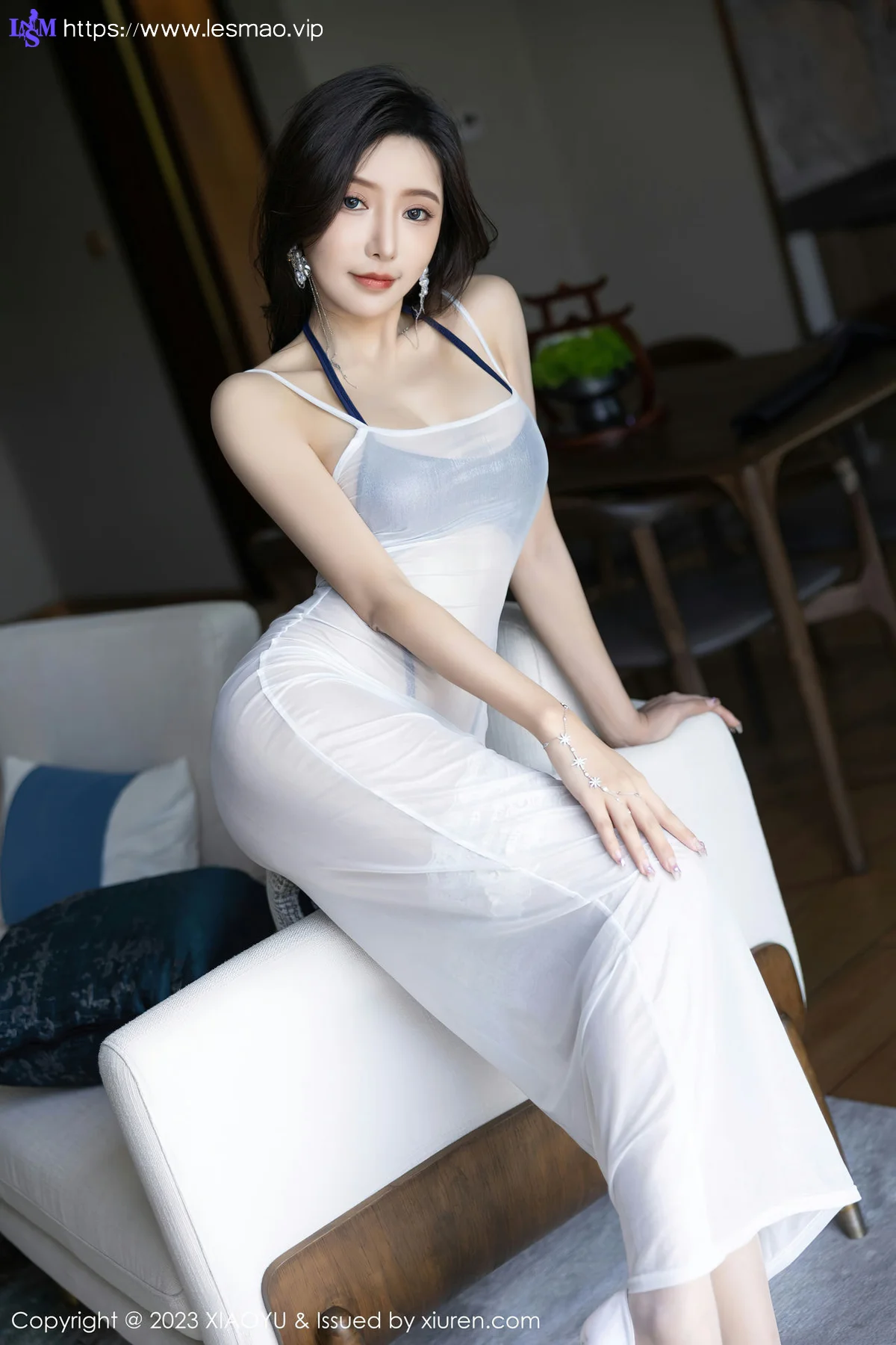 XIAOYU  语画界 Vol.1052  王馨瑶yanni 白色轻透连衣长裙贵州旅拍3 - 10