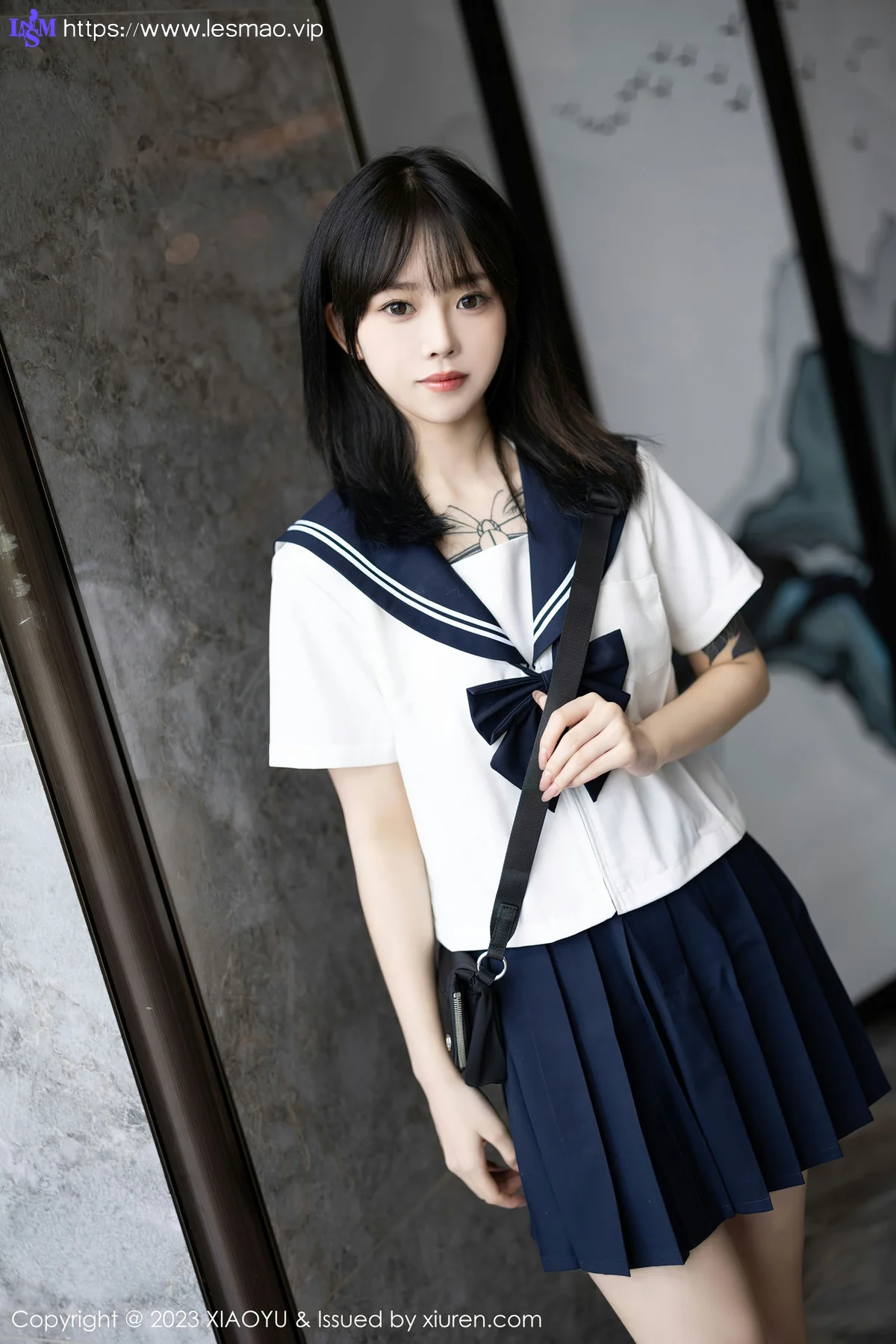 XIAOYU  语画  Vol.1087 奶瓶. 白色学妹服饰性感写真 - 2