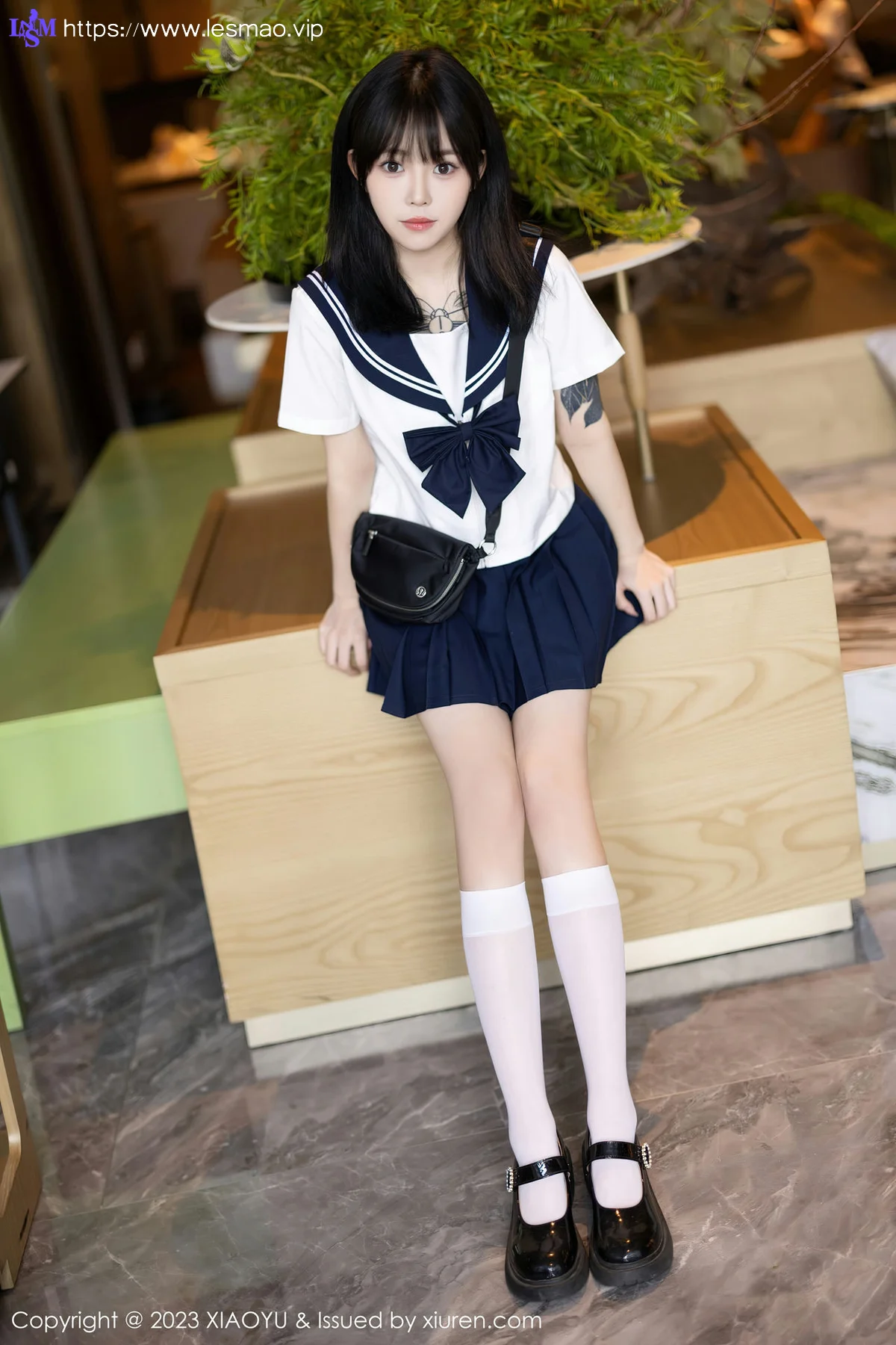 XIAOYU  语画  Vol.1087 奶瓶. 白色学妹服饰性感写真 - 6
