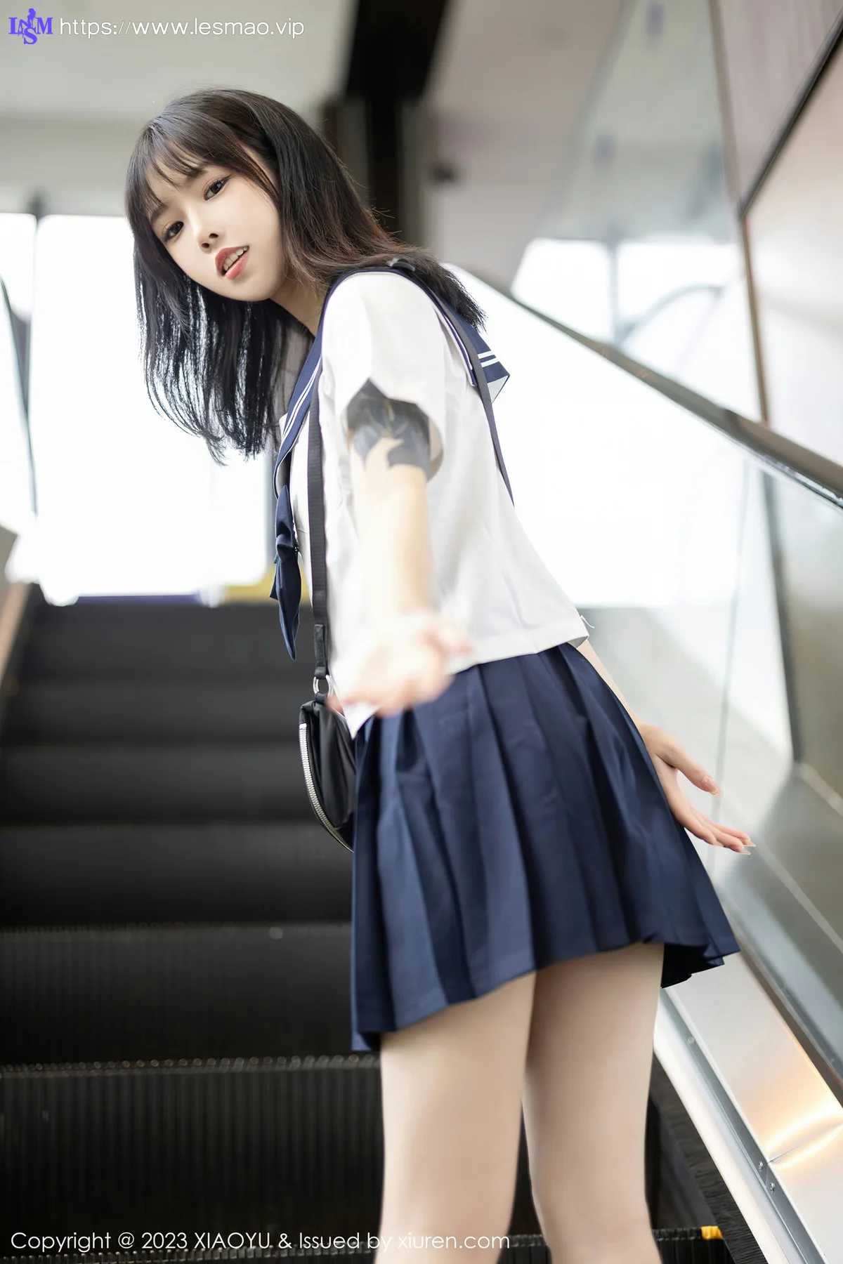 XIAOYU  语画  Vol.1087 奶瓶. 白色学妹服饰性感写真 - 8