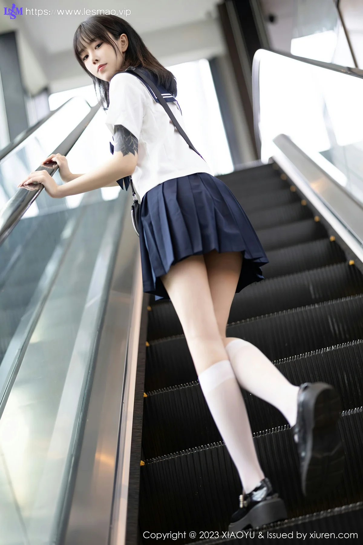 XIAOYU  语画  Vol.1087 奶瓶. 白色学妹服饰性感写真 - 10