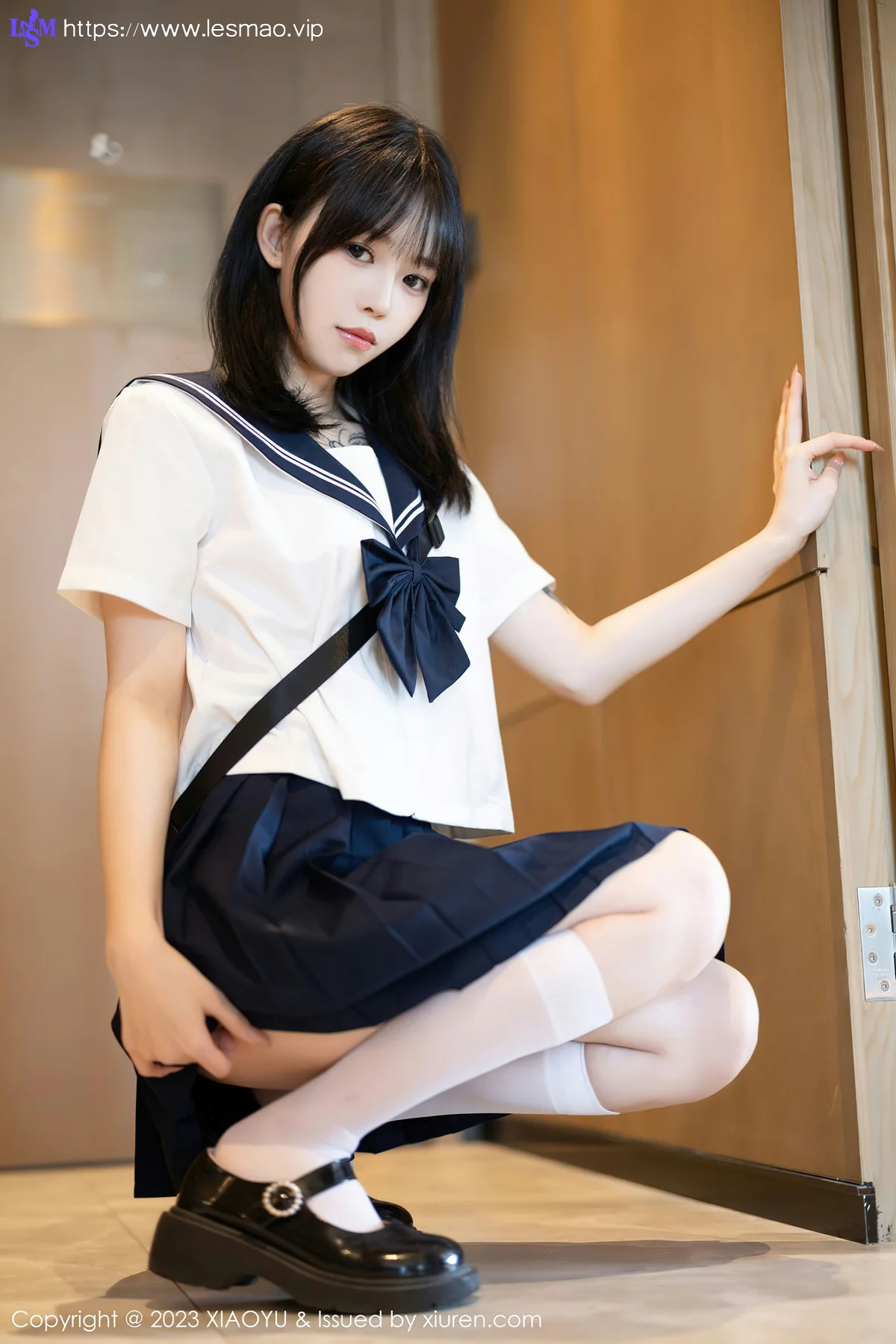 XIAOYU  语画  Vol.1087 奶瓶. 白色学妹服饰性感写真 - 2