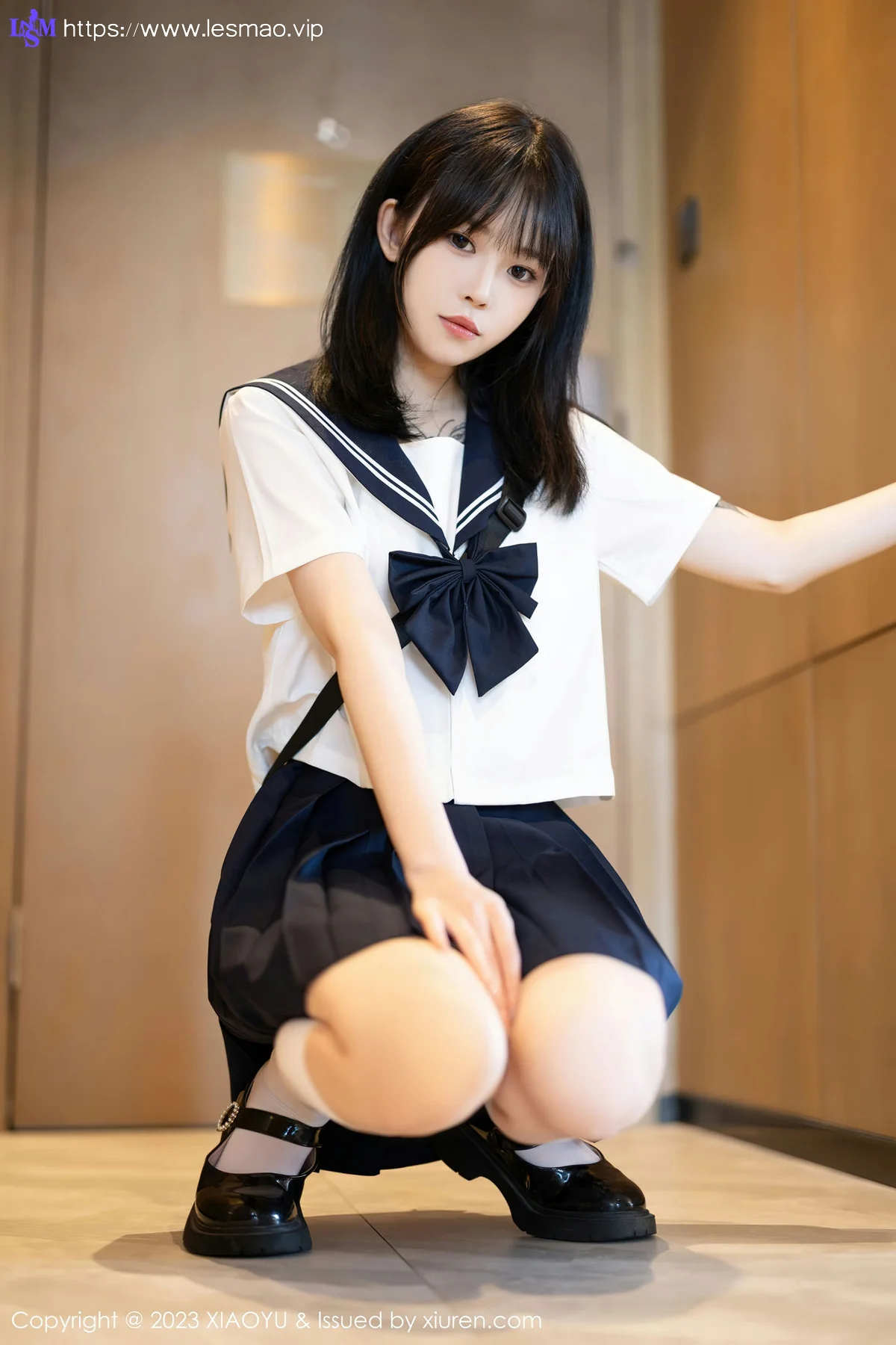 XIAOYU  语画  Vol.1087 奶瓶. 白色学妹服饰性感写真 - 3