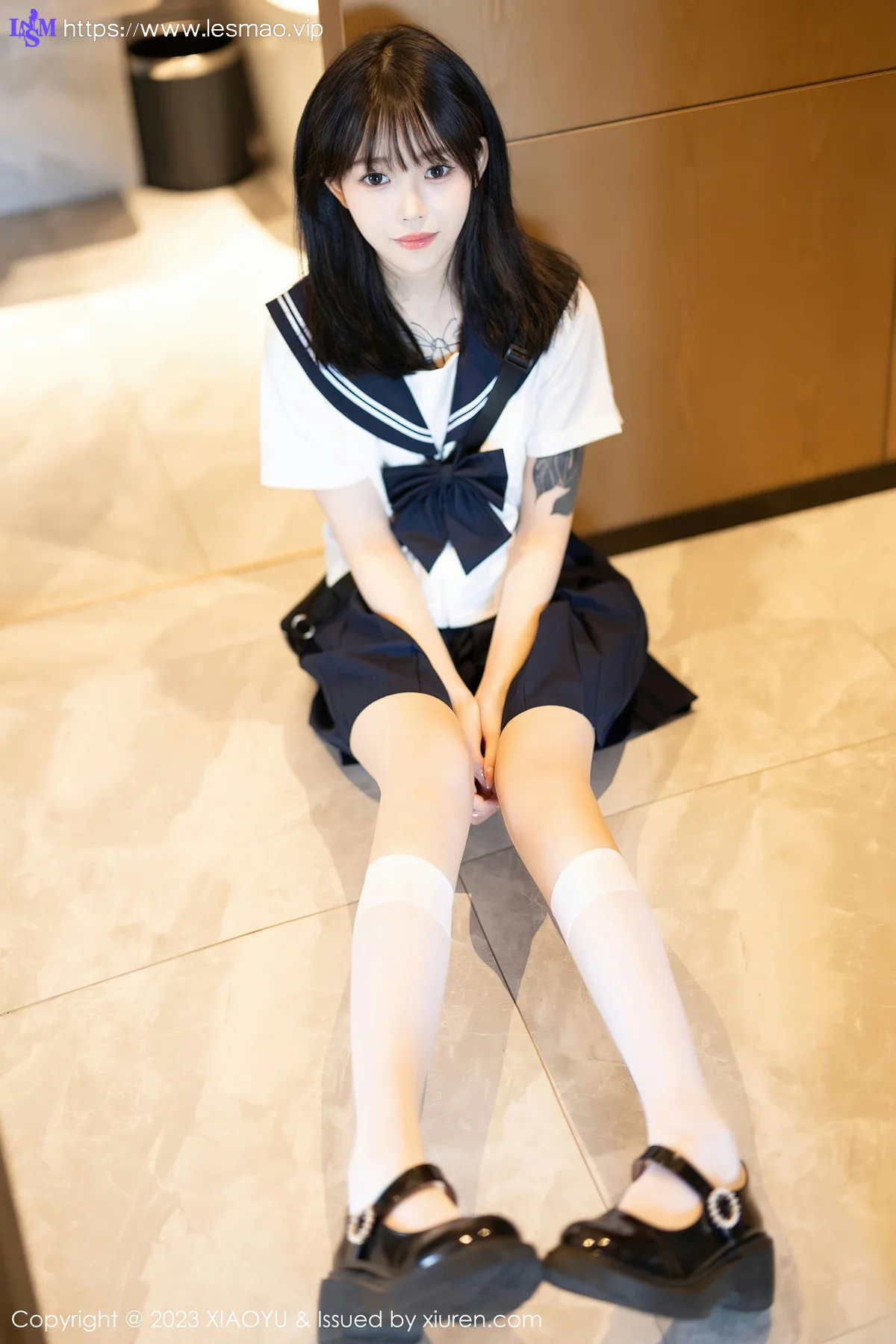 XIAOYU  语画  Vol.1087 奶瓶. 白色学妹服饰性感写真 - 5