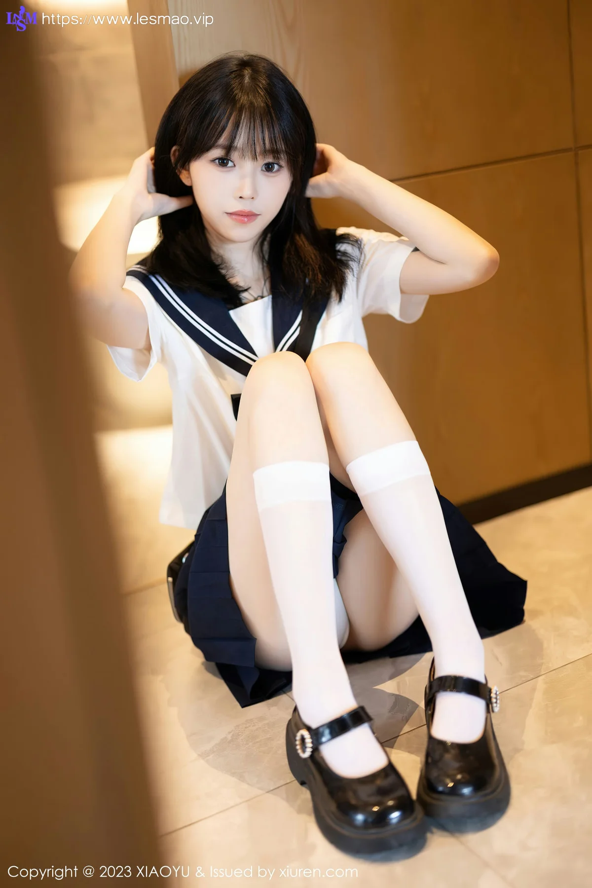 XIAOYU  语画  Vol.1087 奶瓶. 白色学妹服饰性感写真 - 7