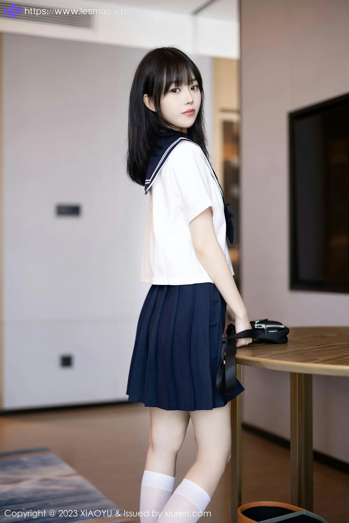XIAOYU  语画  Vol.1087 奶瓶. 白色学妹服饰性感写真 - 9
