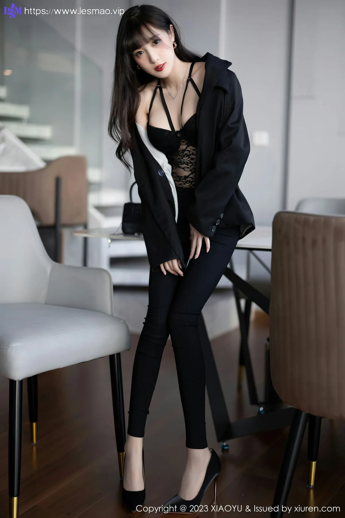 XIAOYU  语画界 Vol.981  林星阑 黑色蕾丝内衣性感写真 - 2