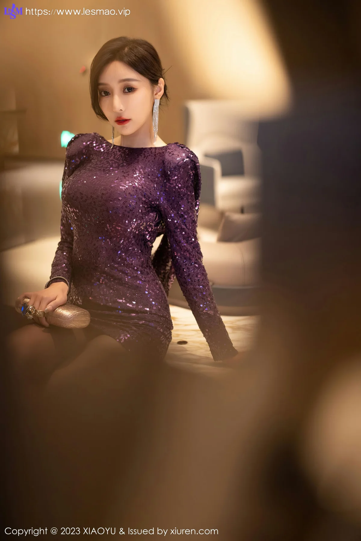 XIAOYU  语画界 Vol.982  王馨瑶yanni 紫色礼裙性感写真1 - 1