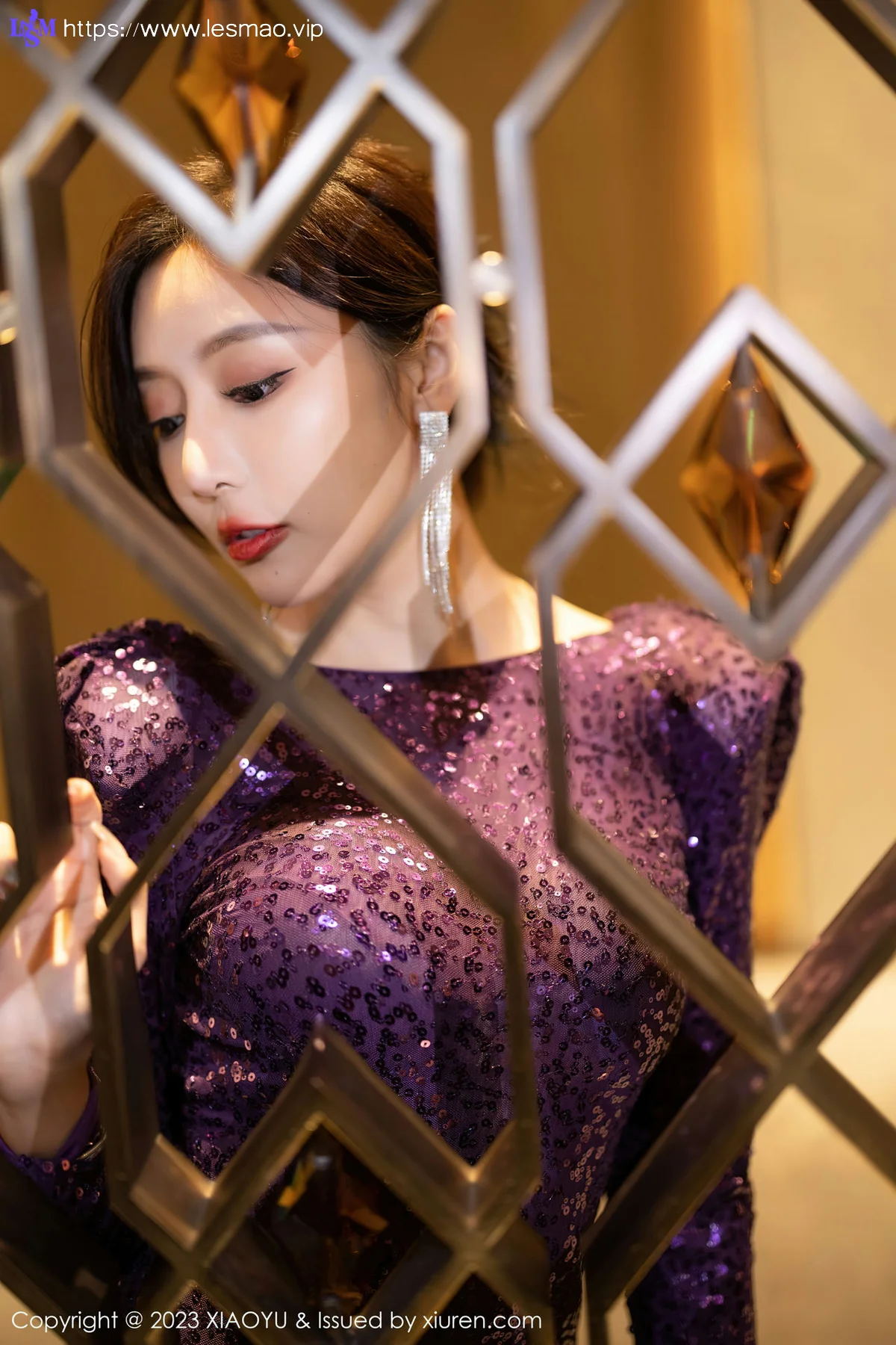 XIAOYU  语画界 Vol.982  王馨瑶yanni 紫色礼裙性感写真1 - 6