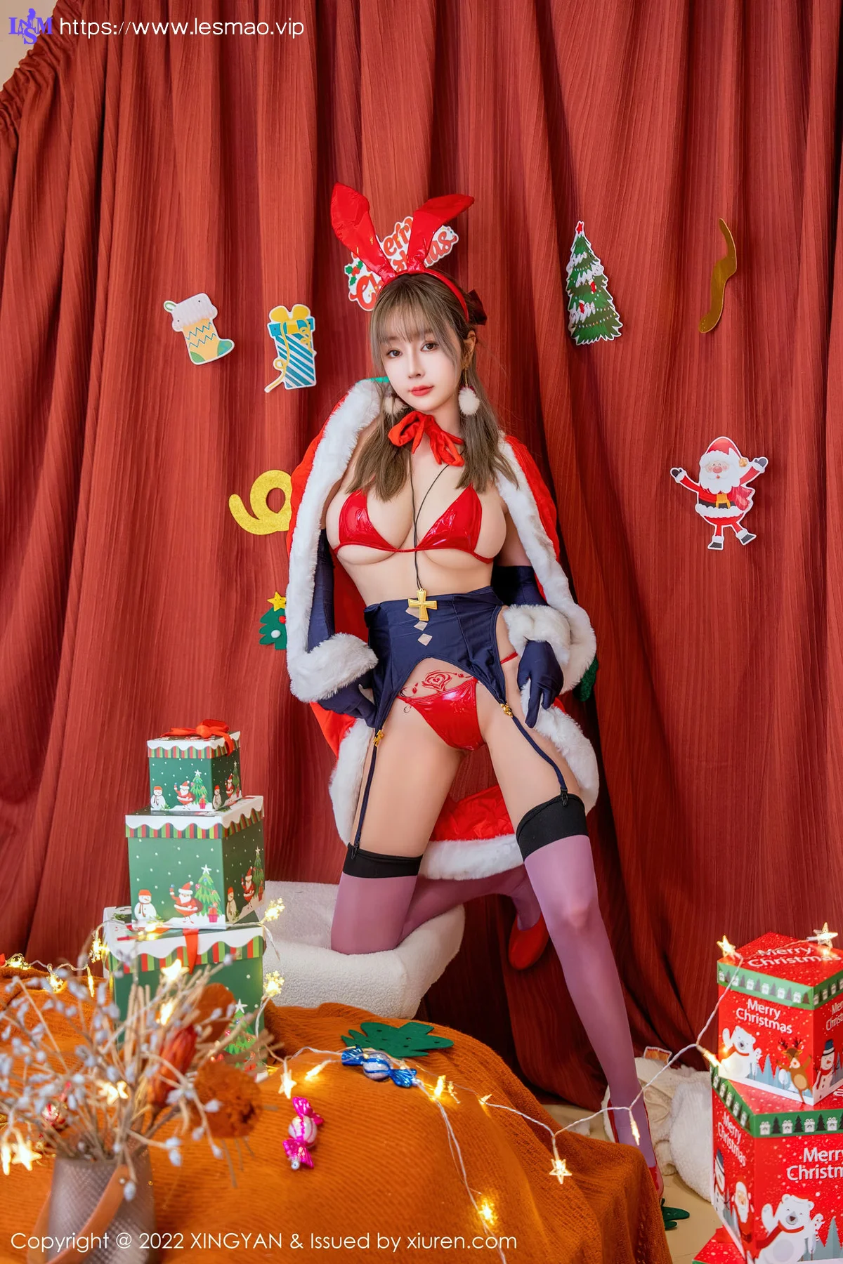 XINGYAN 星颜社 Vol.161 王雨纯 圣诞节制服 - 3