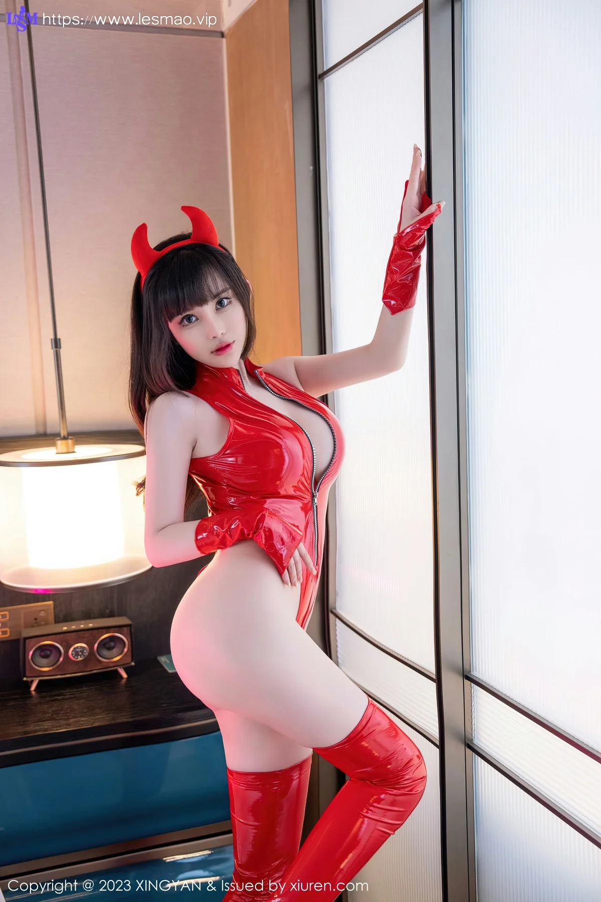 XINGYAN 星颜社 Vol.176 焦糖可可 胶皮连体衣长靴性感写真 - 4