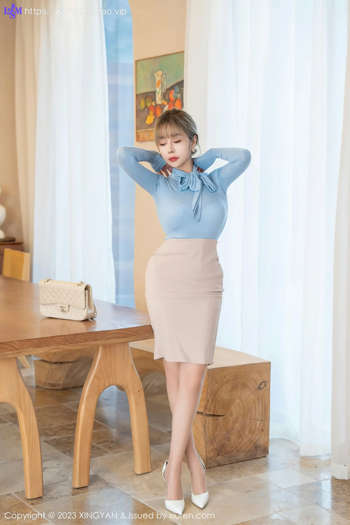 XINGYAN 星颜社 Vol.177 王雨纯 杏色短裙熟女写真11 - 9