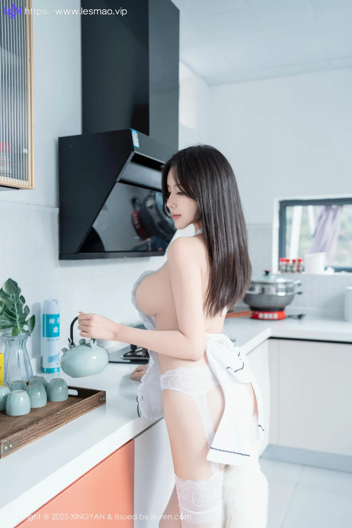 XINGYAN 星颜社 Vol.310 袁圆 白丝厨娘制服 - 8