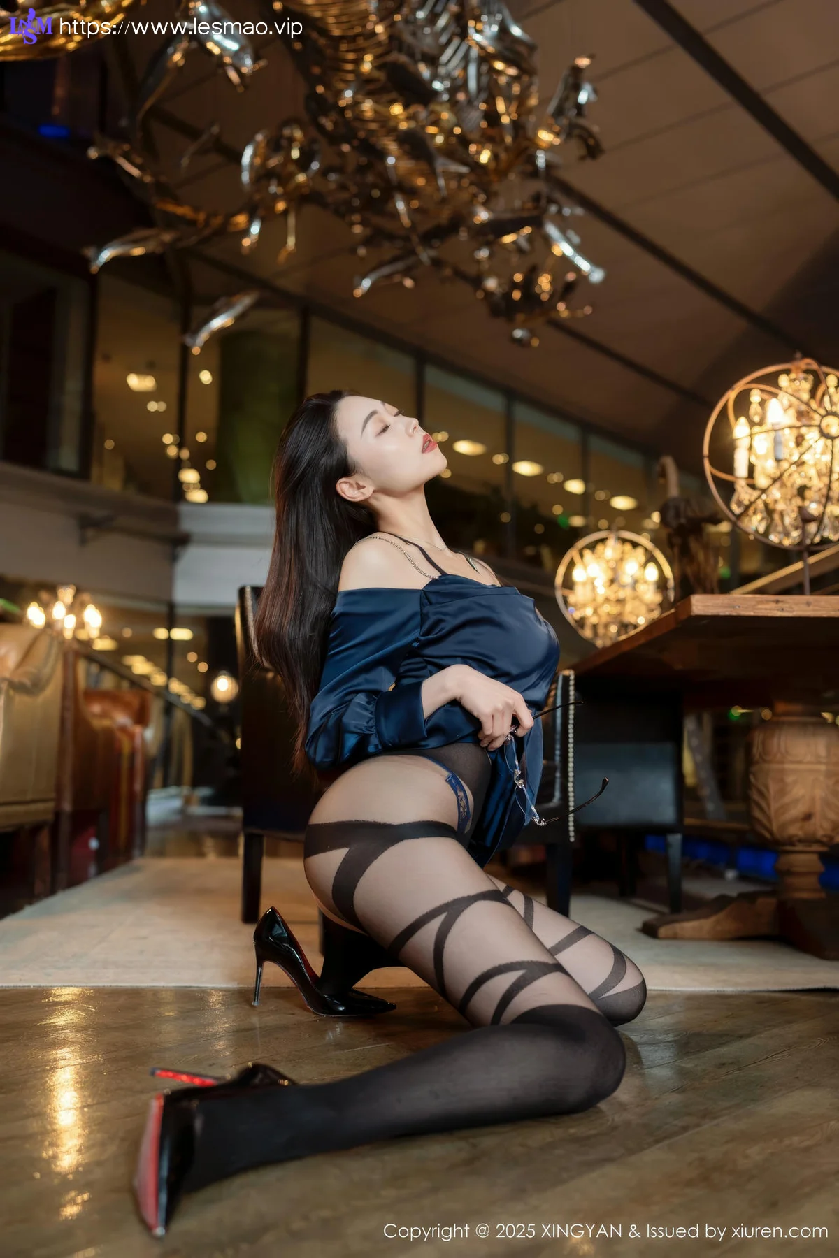 XINGYAN 星颜社 Vol.328 清妙 玉体黑丝连体衣 - 3