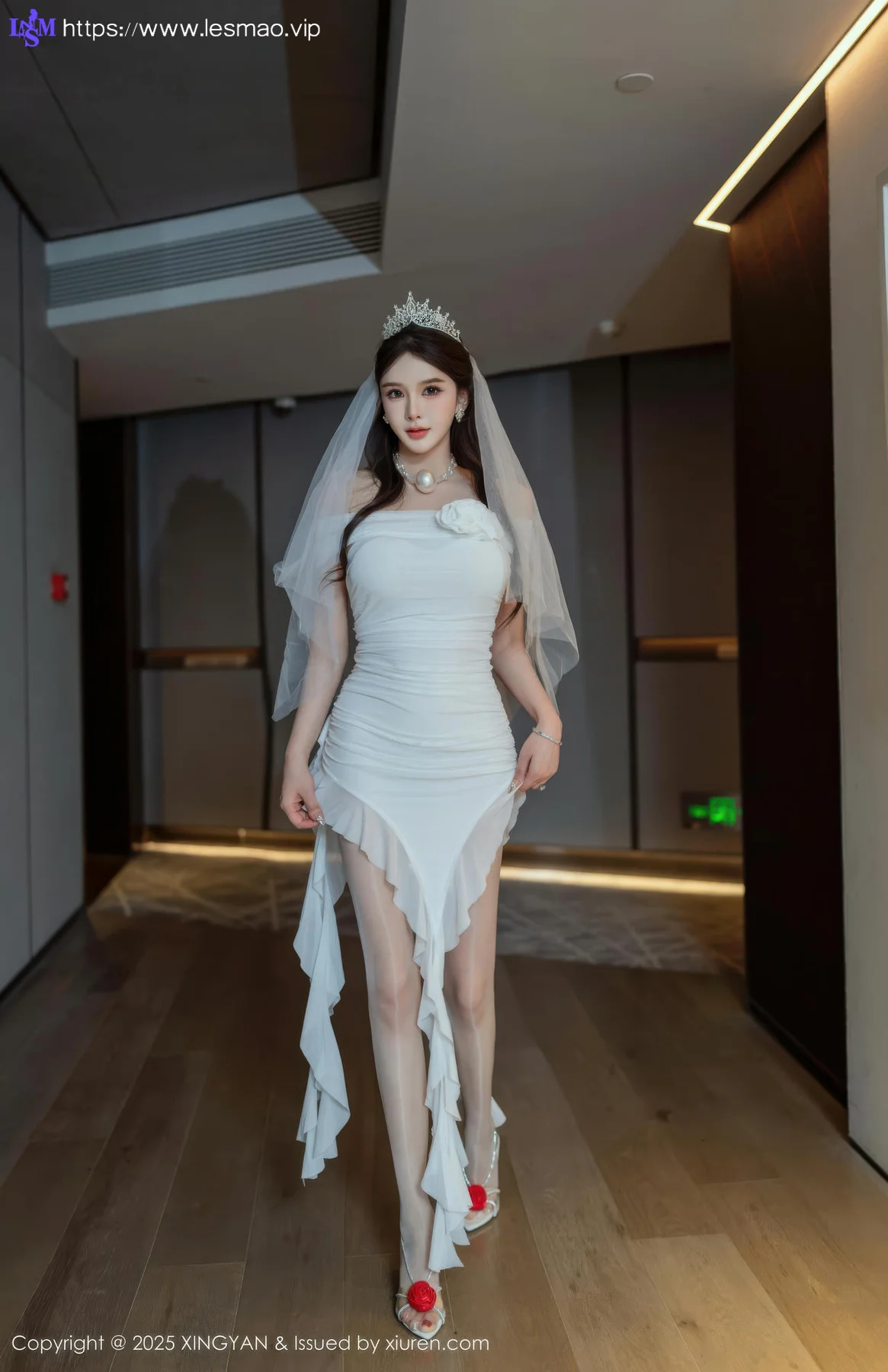 XINGYAN 星颜社 Vol.388 李丽莎 白色婚纱熟女姿态 - 3