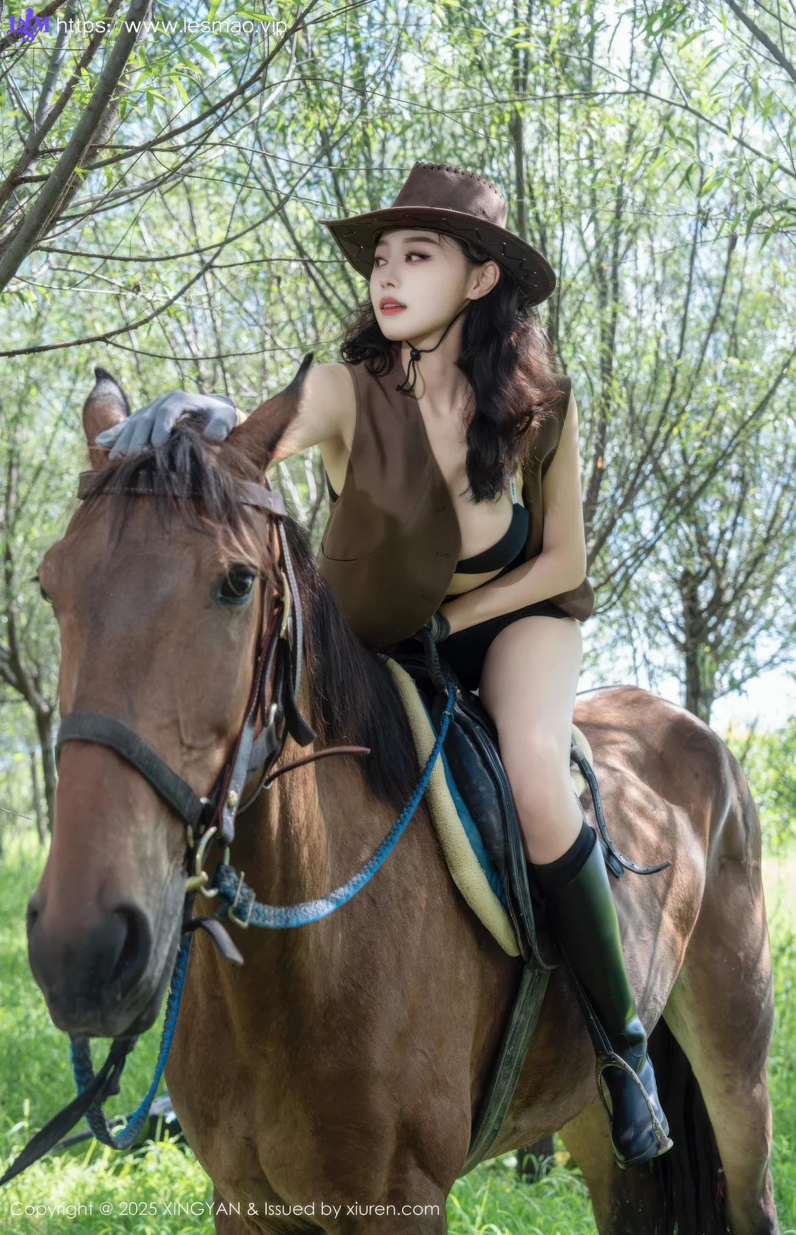 XINGYAN 星颜社 Vol.391 清妙 牛仔女郎蓝色衬衫 - 7