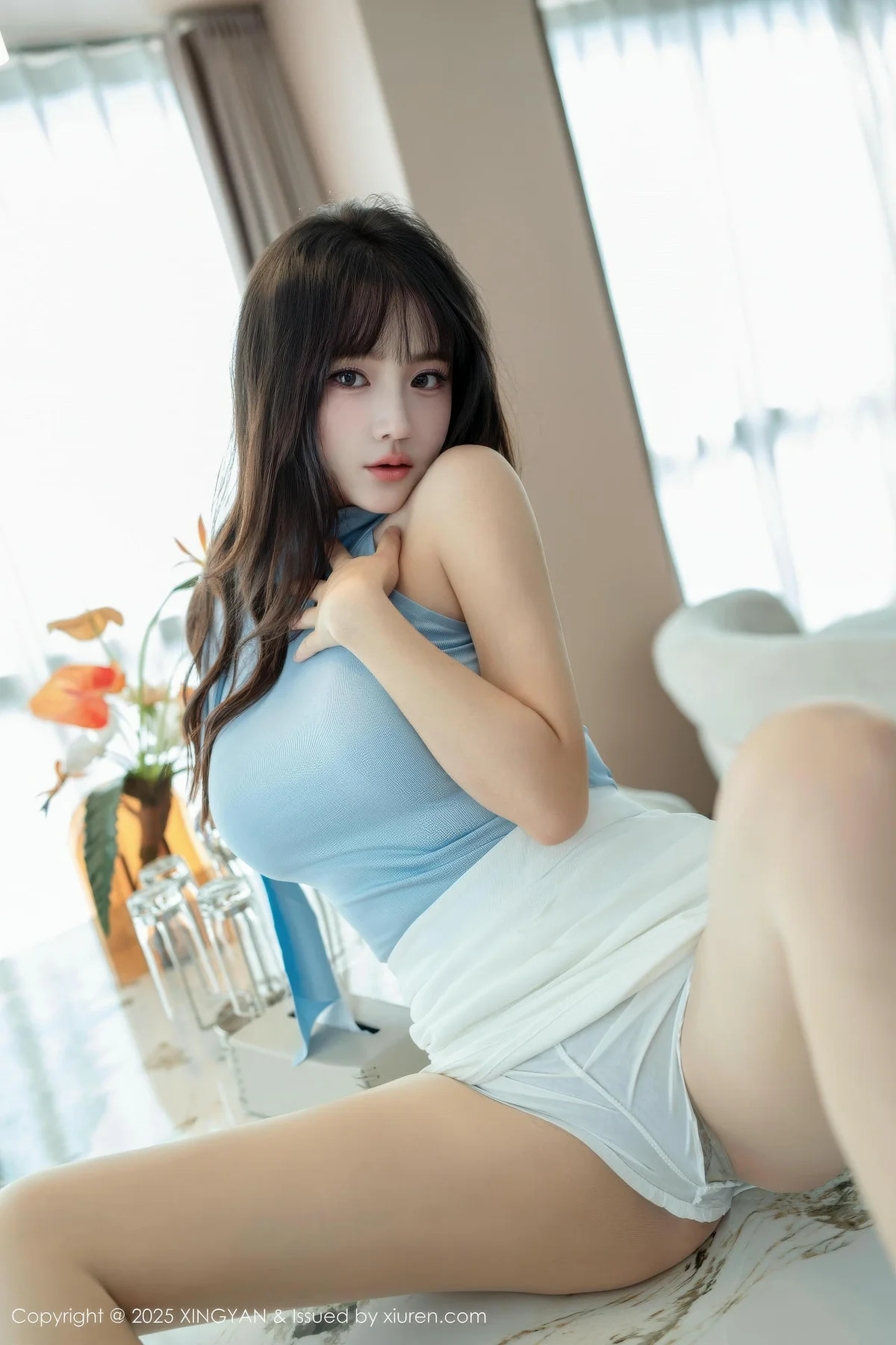 XINGYAN 星颜社 Vol.418 沈南汐RuRu 白色包臀裙肉丝 - 6