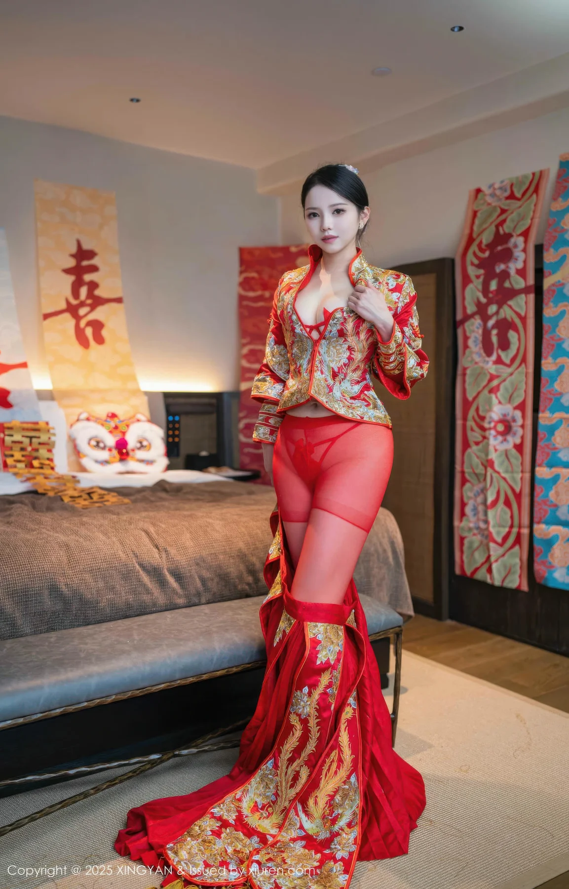XINGYAN 星颜社 Vol.438 大美妞儿 红色新娘服饰 - 8