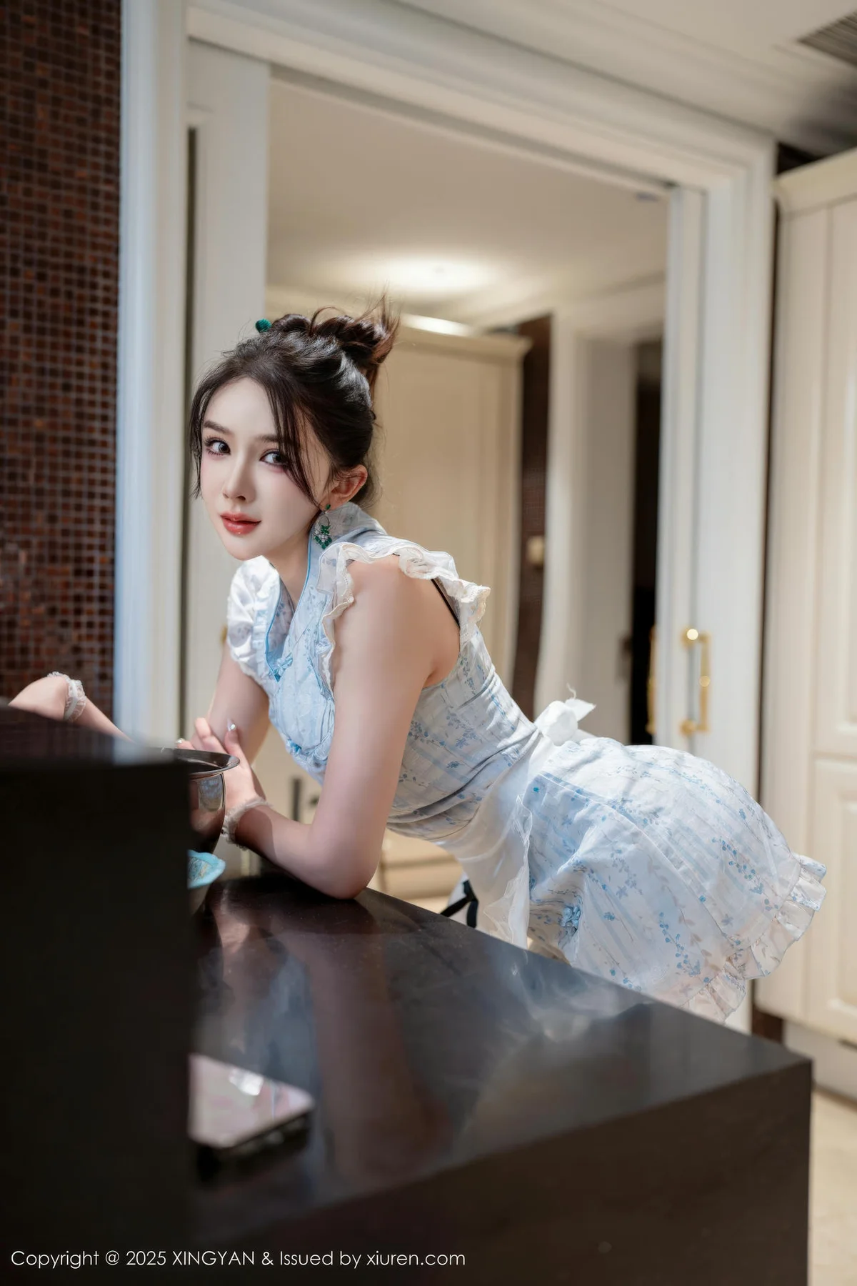 XINGYAN 星颜社 Vol.444 李丽莎 厨娘旗袍性感魅惑黑丝 - 7