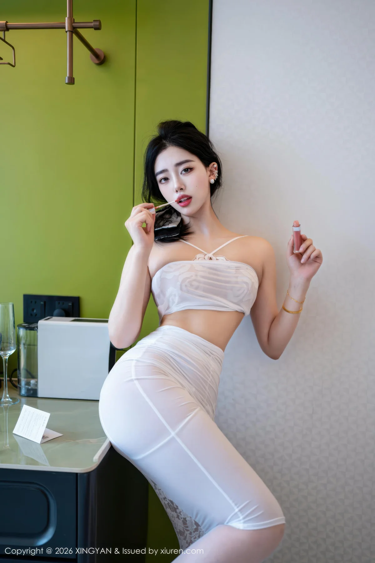 XINGYAN 星颜社 Vol.459 阮福福 白色长裙白丝袜 - 3