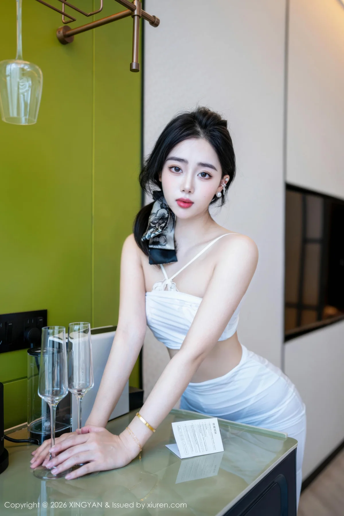 XINGYAN 星颜社 Vol.459 阮福福 白色长裙白丝袜 - 8