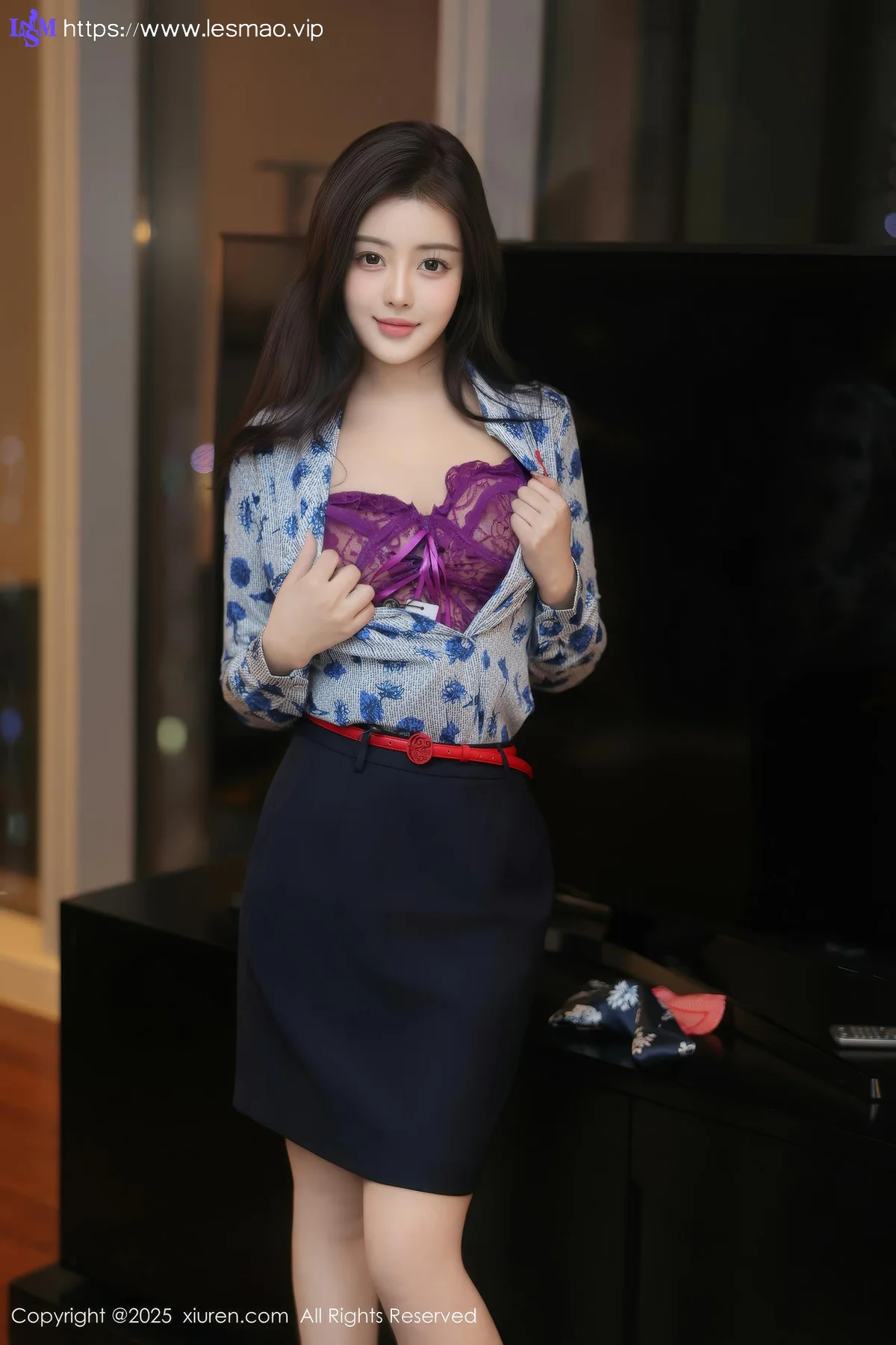 XiuRen 秀人 No.10041 希雅sia 紫色内衣美女模特 - 8