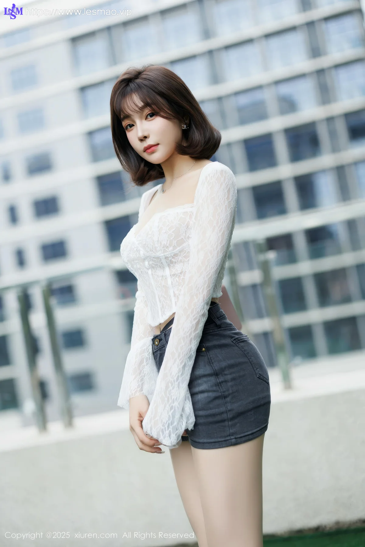 XiuRen 秀人 No.10113 徐莉芝Booty 蓝色超短牛仔裤 - 4