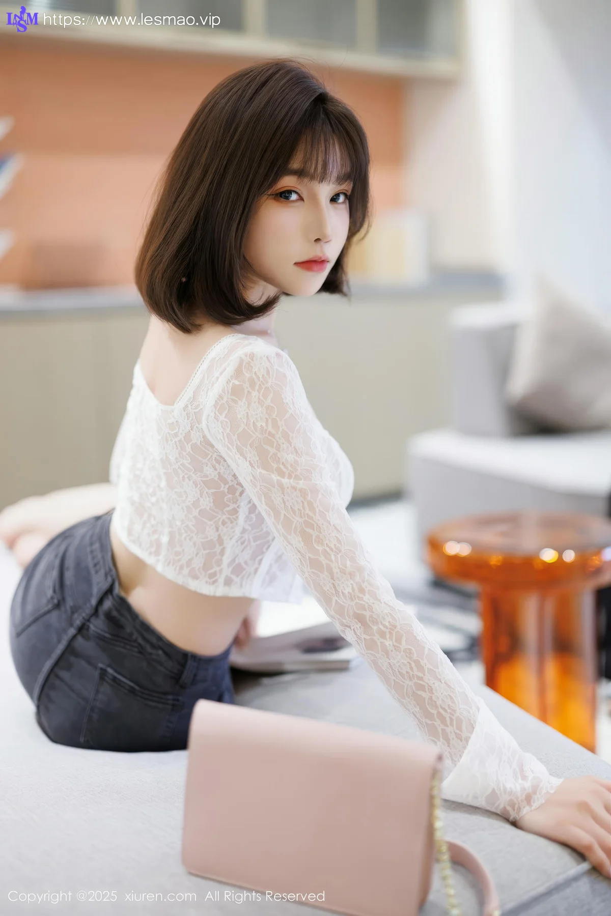 XiuRen 秀人 No.10113 徐莉芝Booty 蓝色超短牛仔裤 - 4