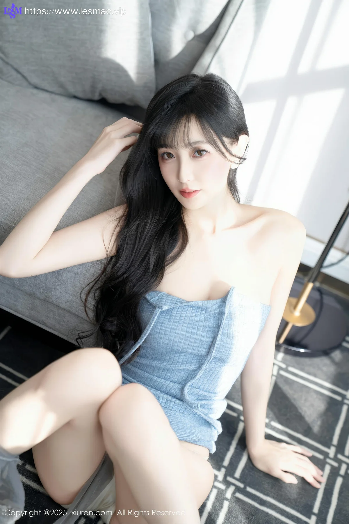 XiuRen 秀人 No.10124 樱桃小阑子 浅蓝色连衣短裙 - 6