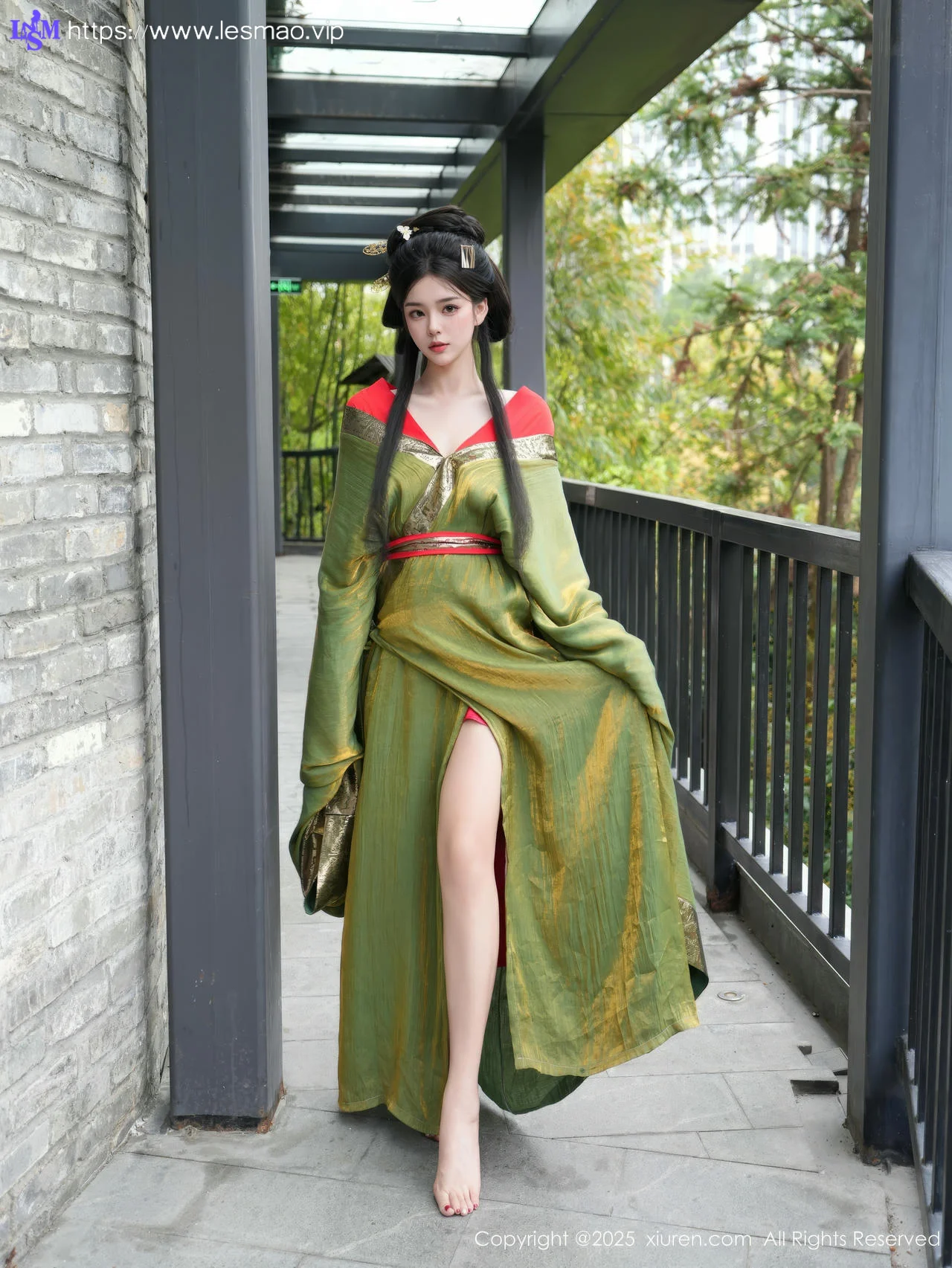XiuRen 秀人 No.10126 雪糕CiCi 古装制服玉体户外 - 8