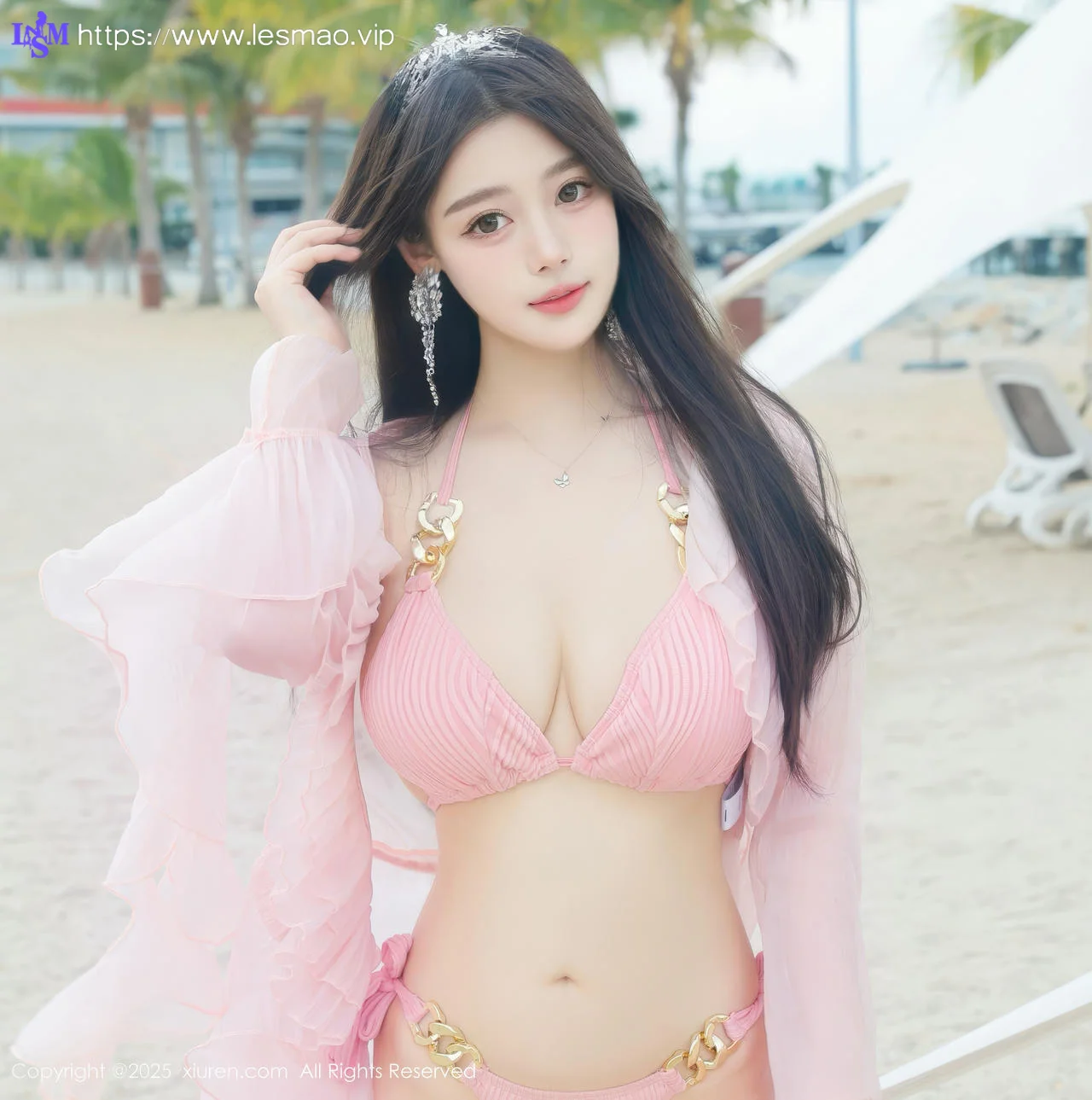 XiuRen 秀人 No.10160 蛋蛋宝 粉色连衣裙... - 9