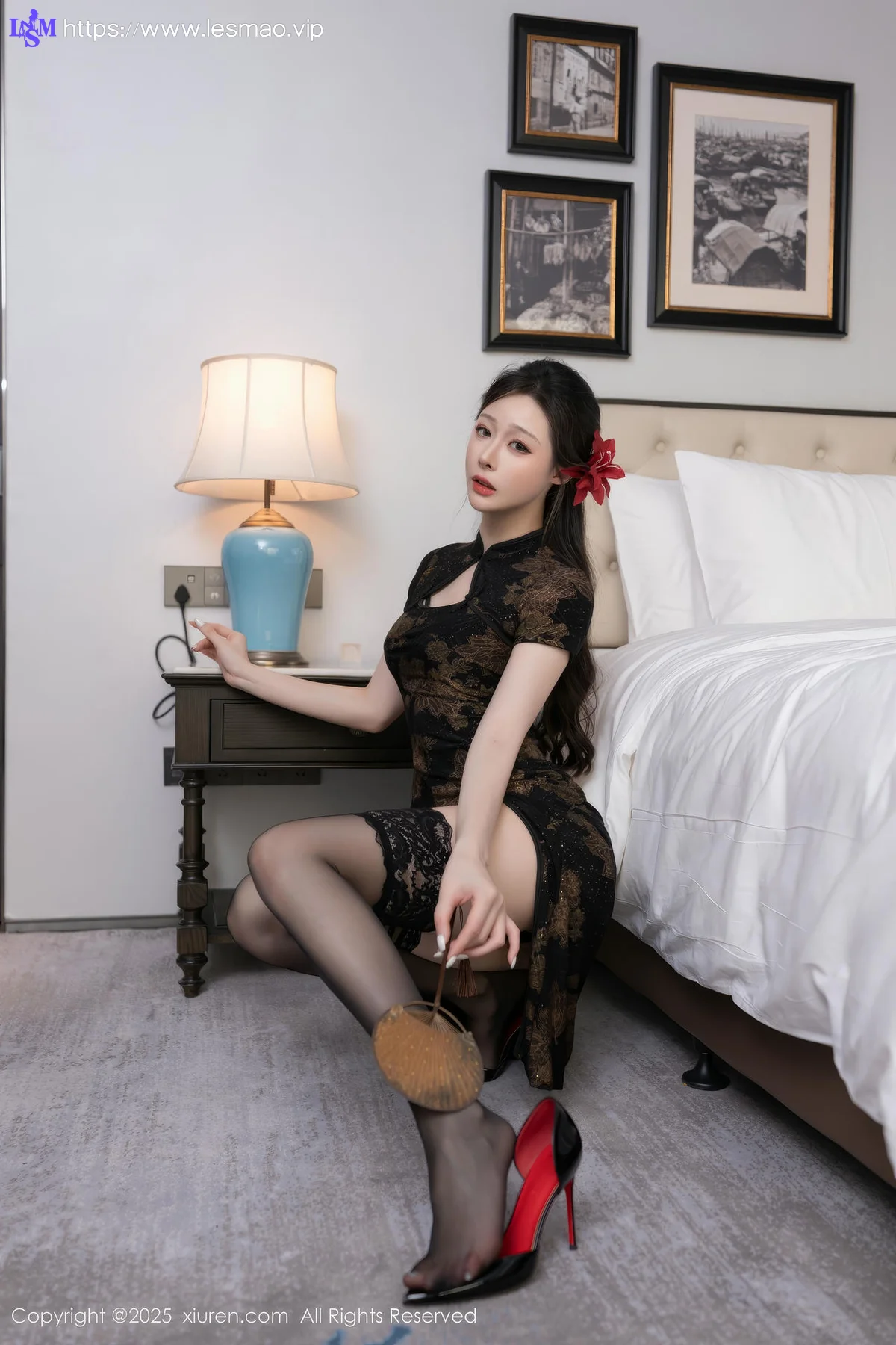 XiuRen 秀人 No.10323 小逗逗 黑色古风服饰蕾丝 - 1