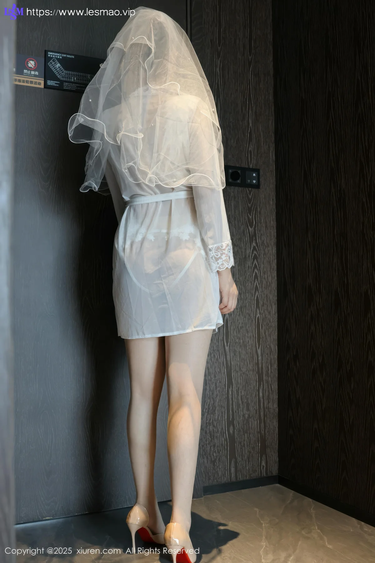 XiuRen 秀人 No.10559 糯梨子 白色婚纱搭配 - 3