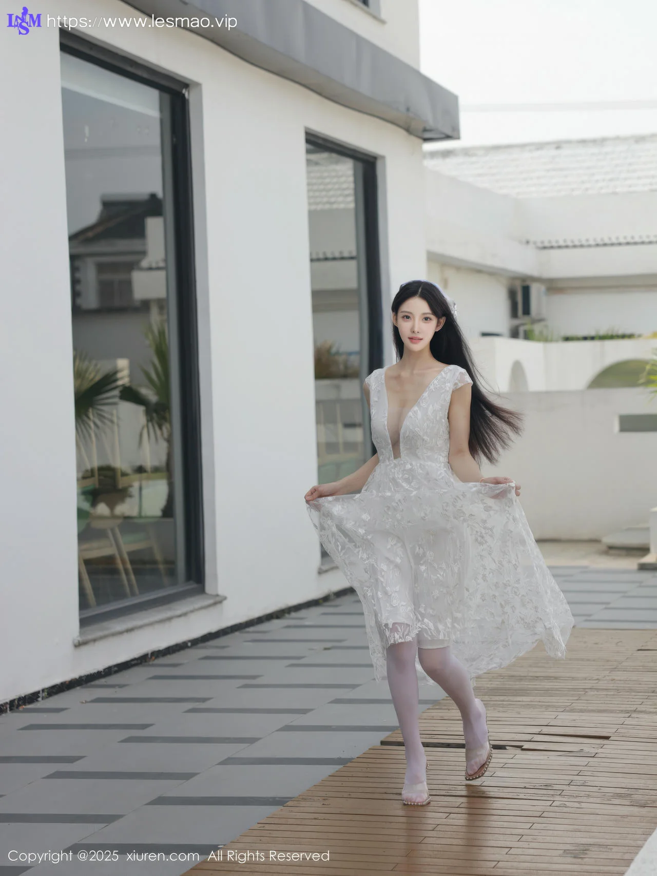 XiuRen 秀人 No.10661 梨霜儿 白色婚纱诱人白色丝袜 - 9