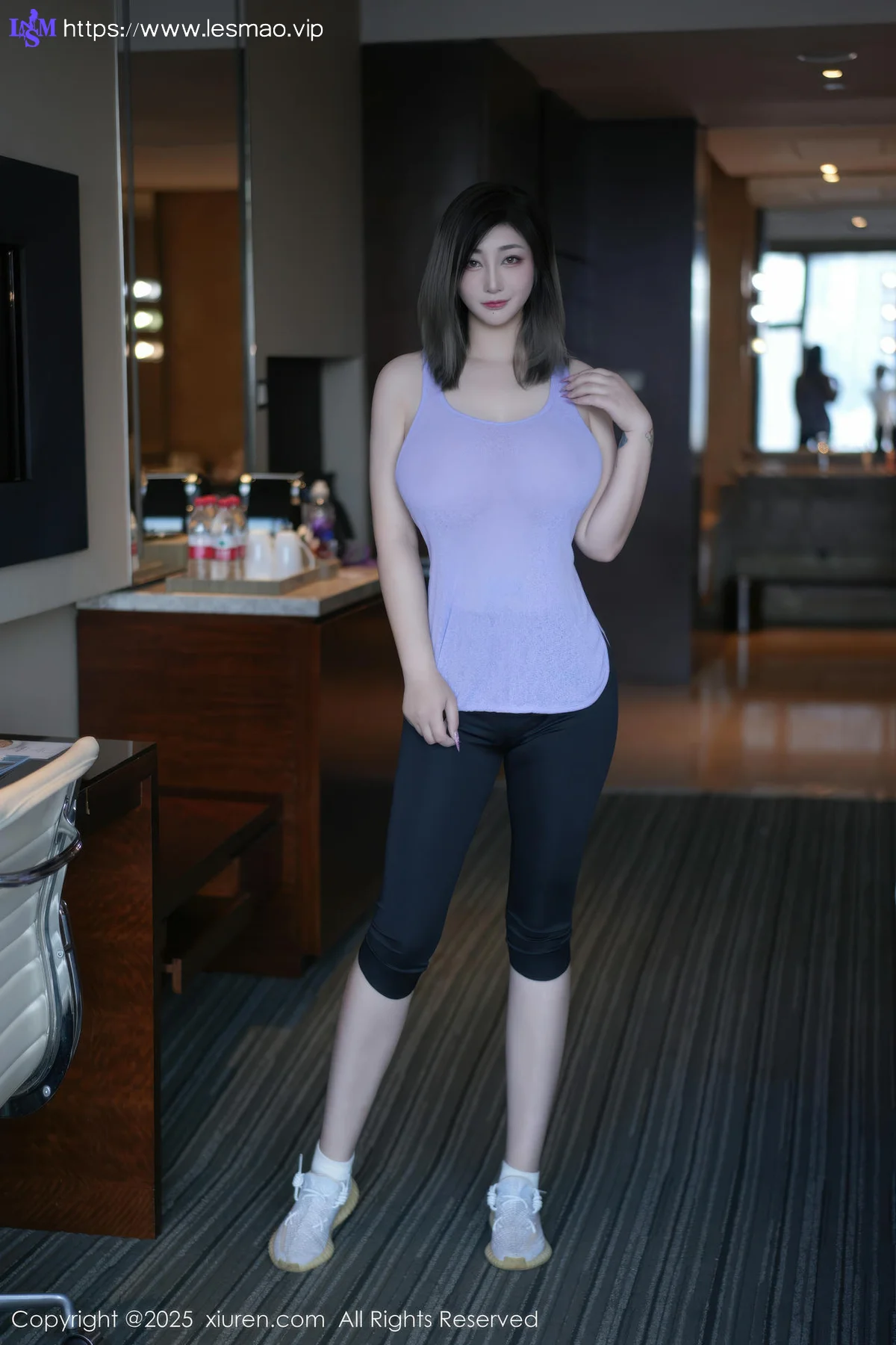 XiuRen 秀人 No.10682 妲己Toxic 紫灰色上衣运动美女 - 1