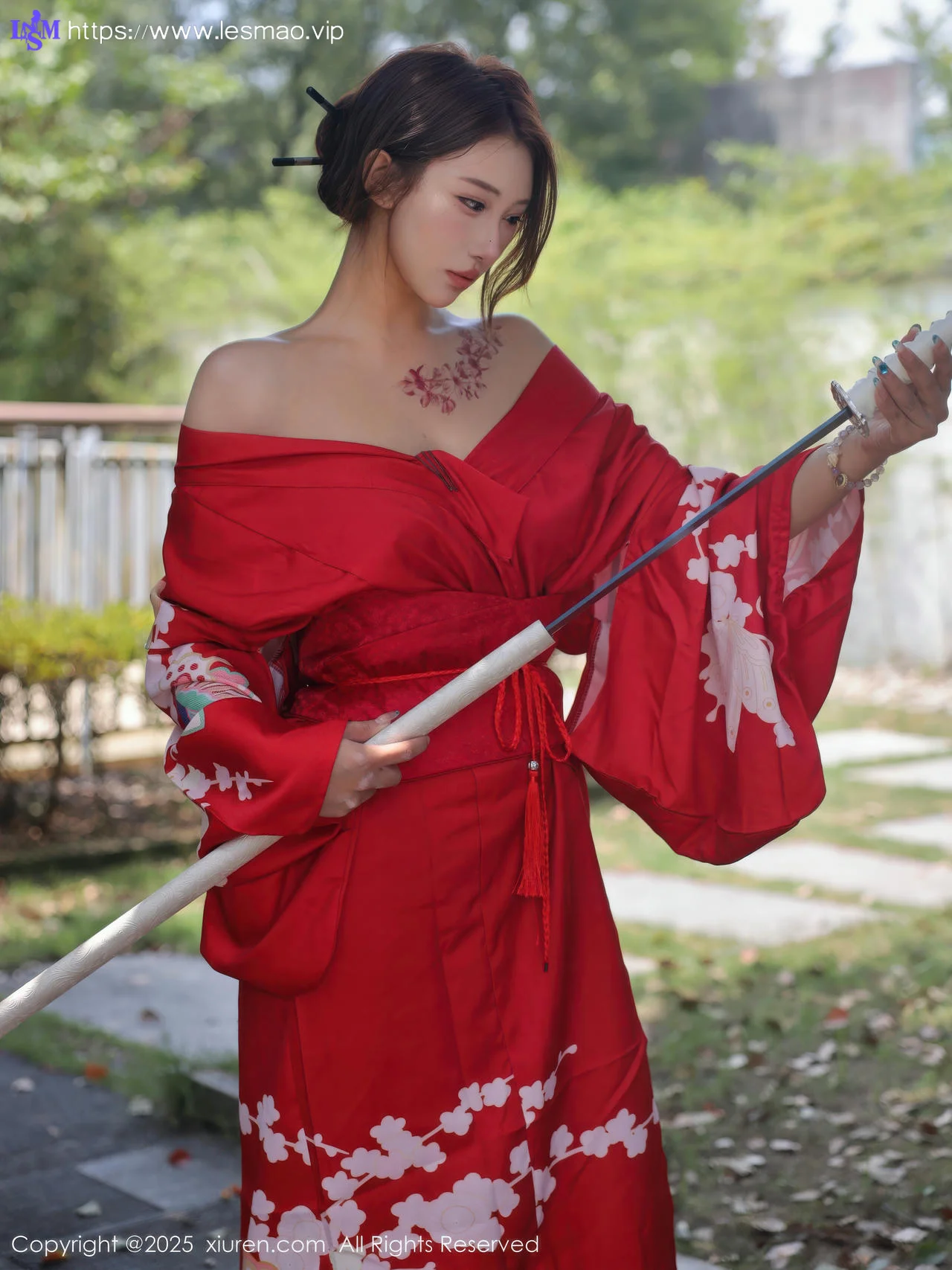 XiuRen 秀人 No.10683 金允希Yuki 性感红色和服 - 3