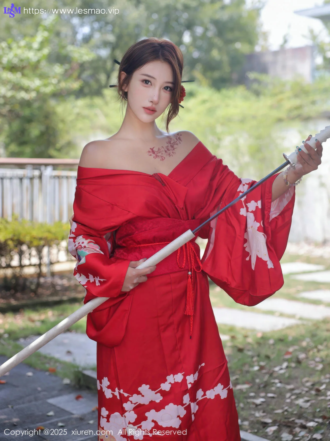XiuRen 秀人 No.10683 金允希Yuki 性感红色和服 - 4
