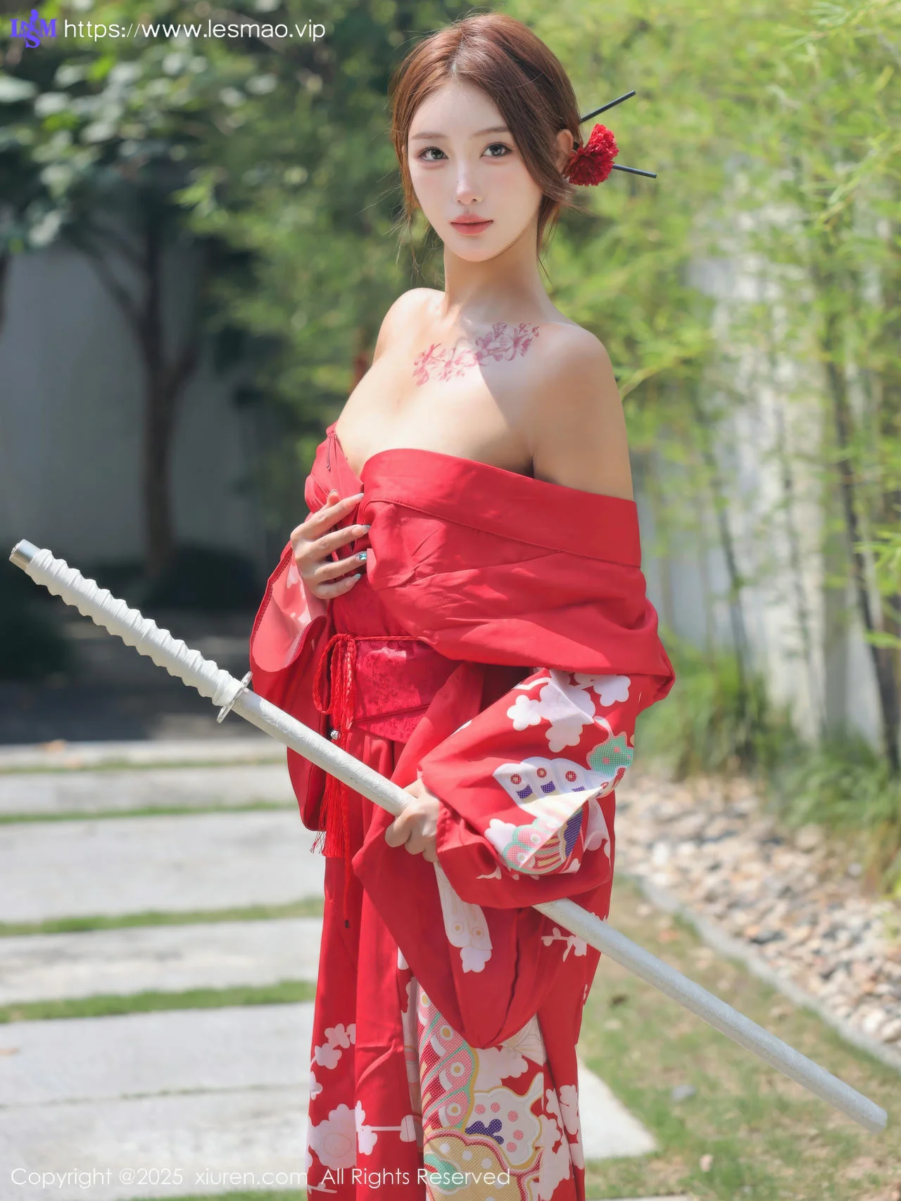 XiuRen 秀人 No.10683 金允希Yuki 性感红色和服 - 7