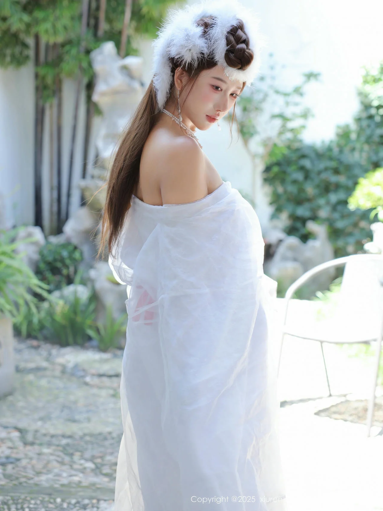 XiuRen 秀人 No.10843 金允希Yuki 白色锦毛鼠装扮 - 4