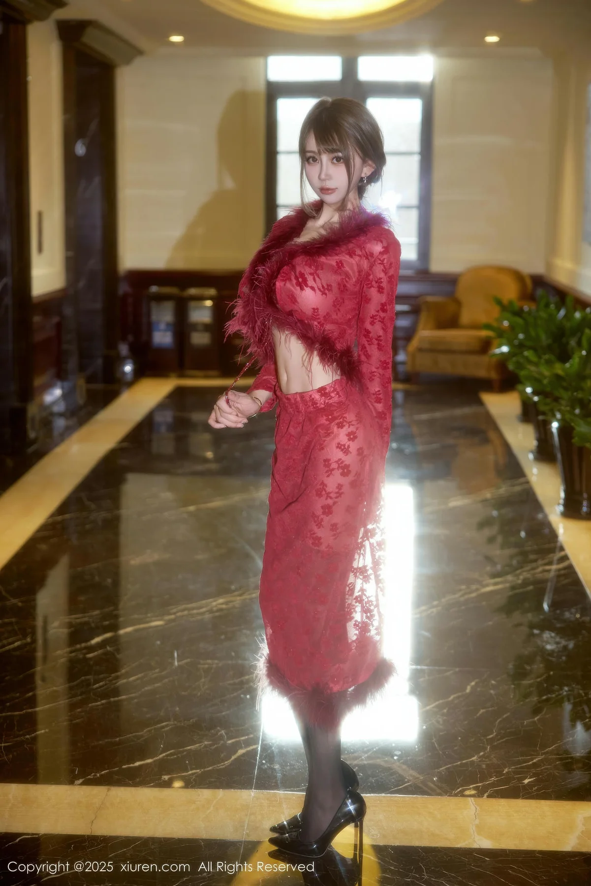 XiuRen 秀人 No.10848 Zoe柚柚美乳玉背红色复古服饰 - 5