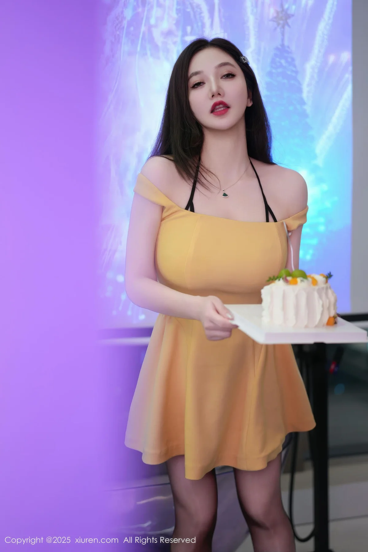 XiuRen 秀人 No.10897 心妍小公主 黄色连衣短裙 - 6