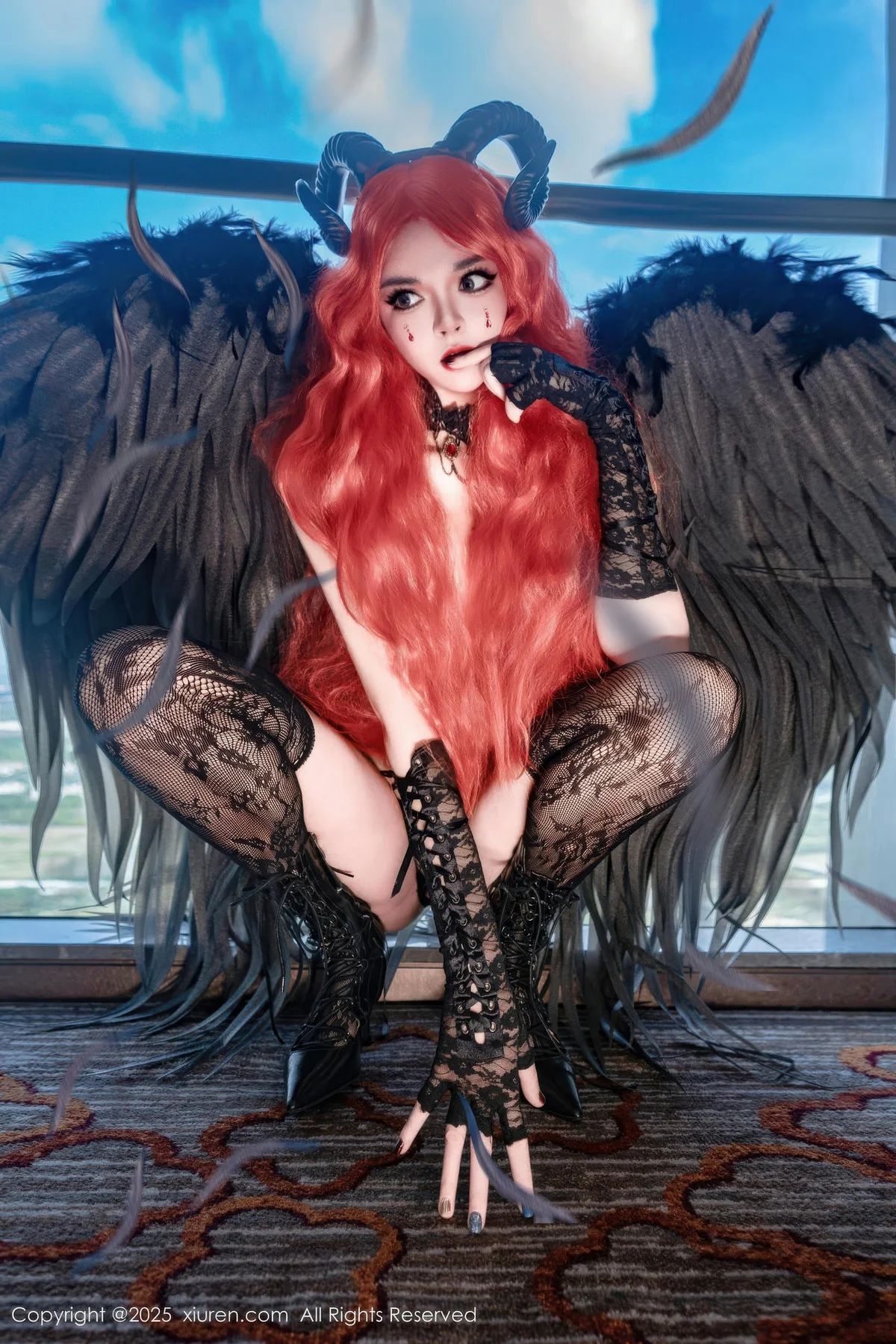 XiuRen 秀人 No.10994 伊丽莎有点白 的哥特系小恶魔cosplay - 2