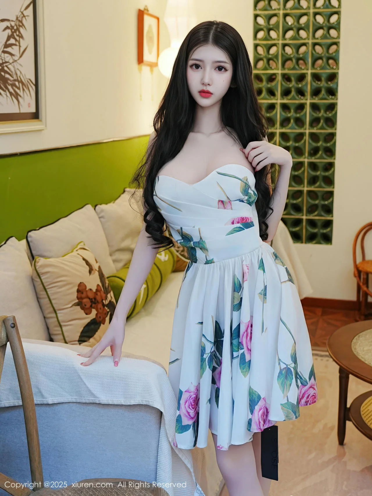 XiuRen 秀人 No.11051 白小蝶 浅色连衣短裙肉丝美女 - 5