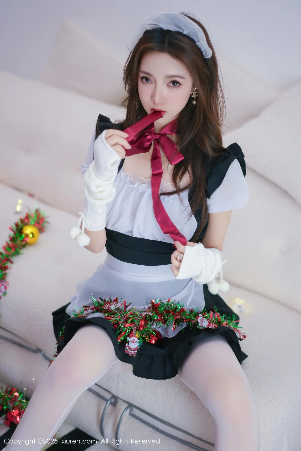 XiuRen 秀人 No.11152 Twins桃桃 性感女仆装扮 - 7
