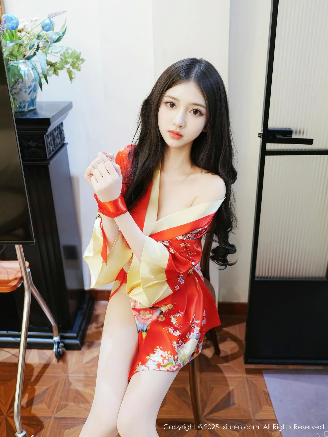 XiuRen 秀人 No.11155 白小蝶 红色连衣短裙 - 4